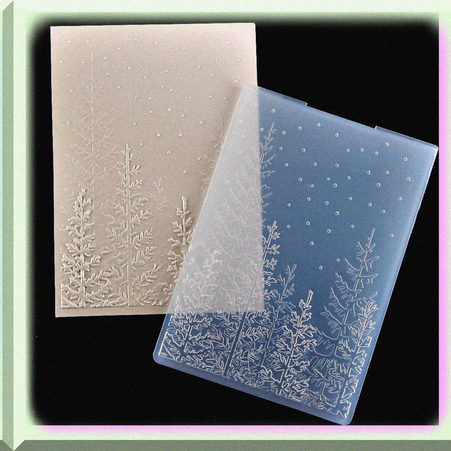 3D Tree Woodland Background Plastic Embossing Folder 12.5x17.7cm