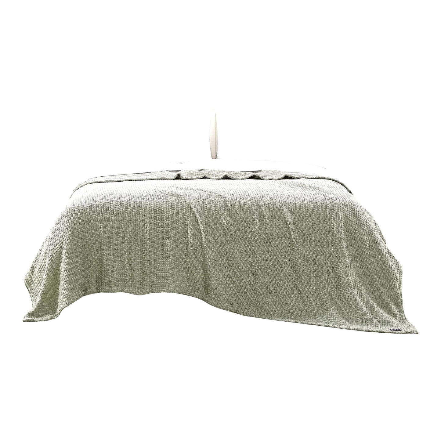 Coastal Comfort Gray Cotton Blanket with Pelican Design