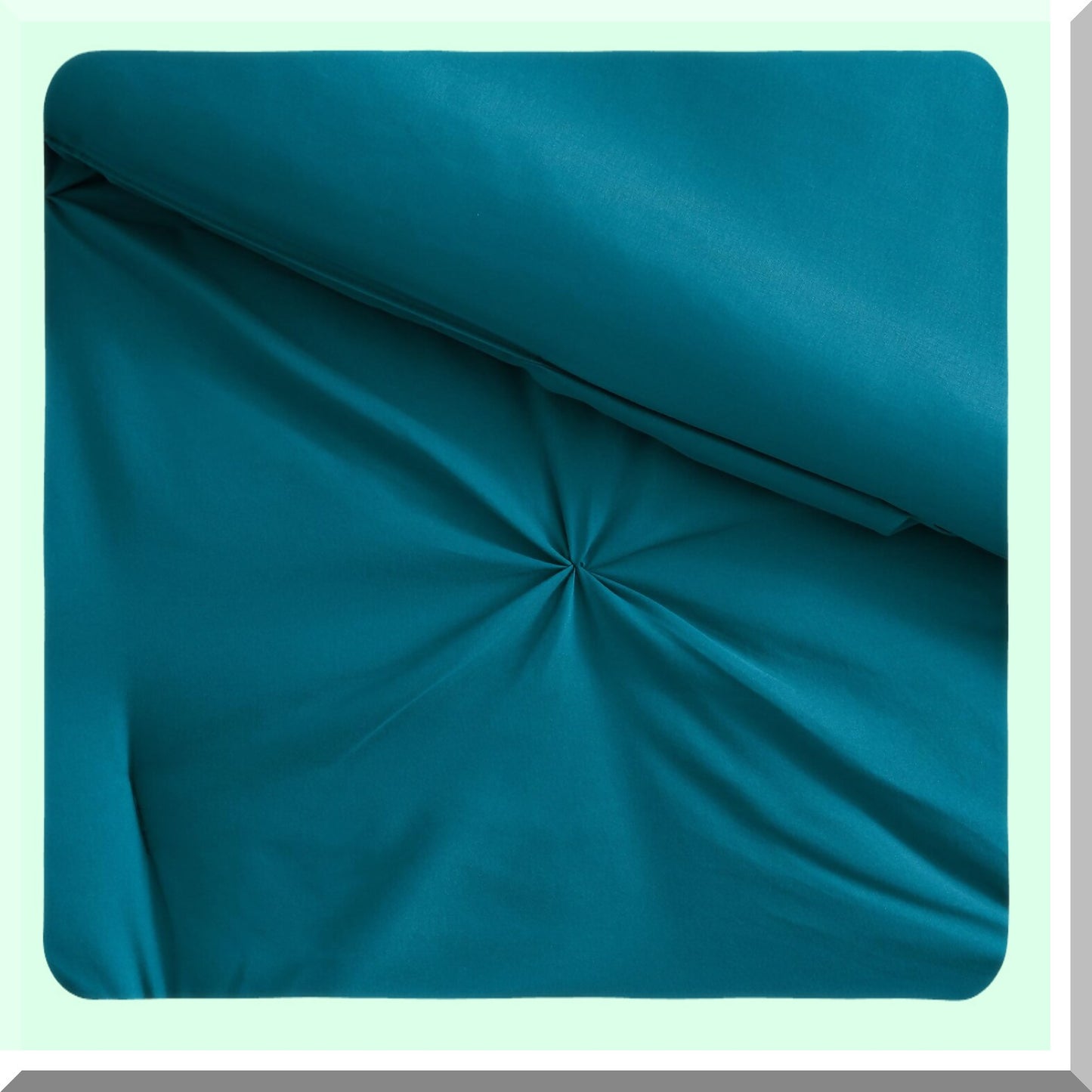 Turquoise Pleat Quilted Comforter Set - Soft & Warm 6-Piece Oversized Microfiber Bedding Kit for Twin Beds - 68x88inch - Cozy Sleep Essentials
