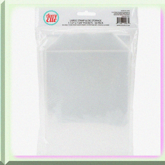 Stamp and Die Storage Pockets 50 Pack Large 5 x 7 3/8"