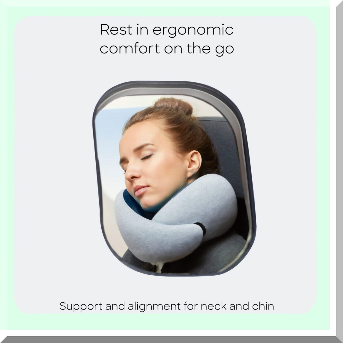 MemoryFoam Travel Neck Pillow - 360 Ergonomic Design with Asymmetrical Sides, Washable Modal Cover & Travel Bag - Premium Comfort for On-the-Go
