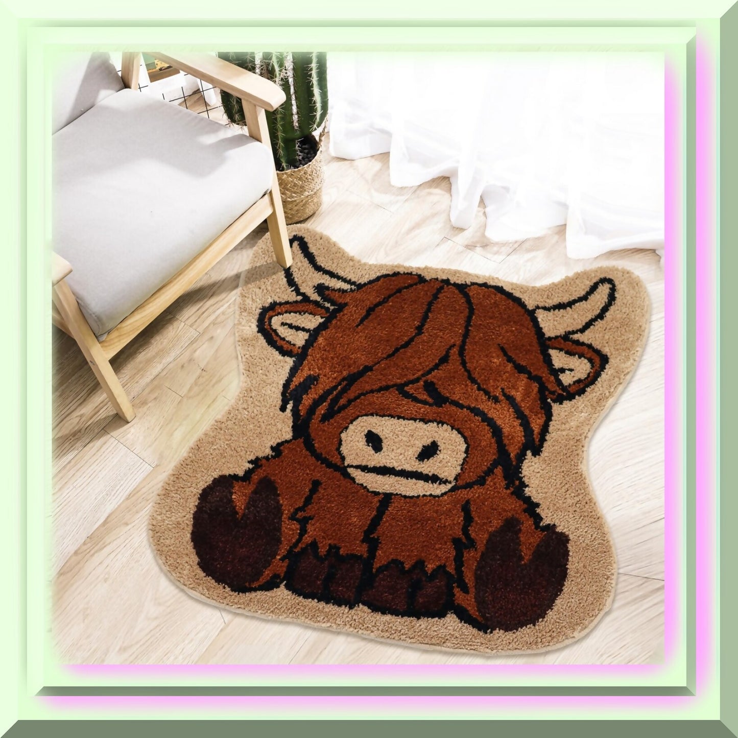 Highland Cow Rug Bathroom Floor Mat