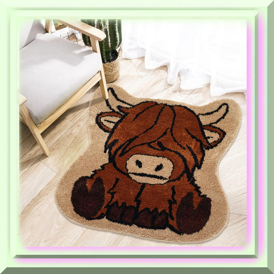 Highland Cow Rug Bathroom Floor Mat