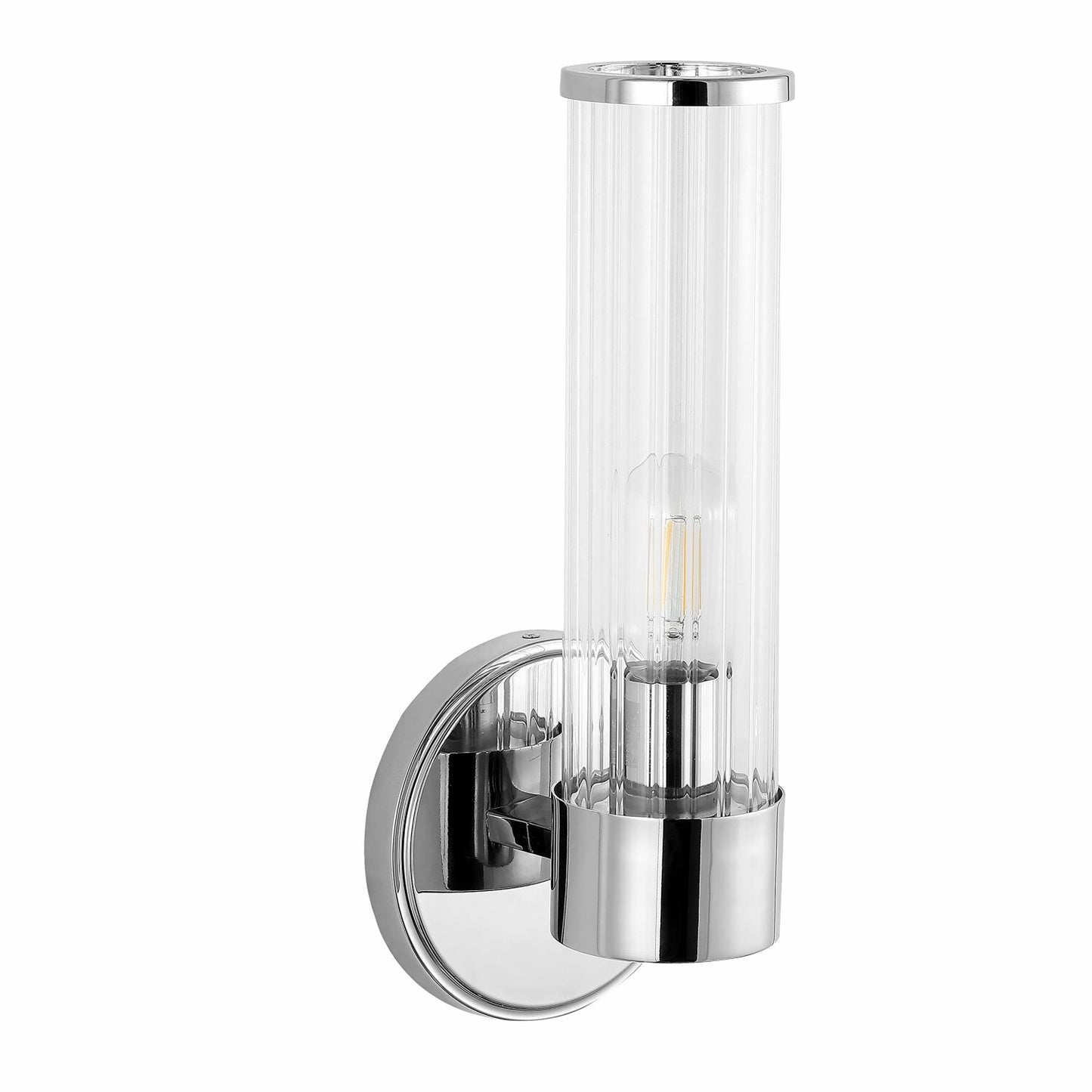 Cecil 6" 1-Light Chrome Vanity Wall Light