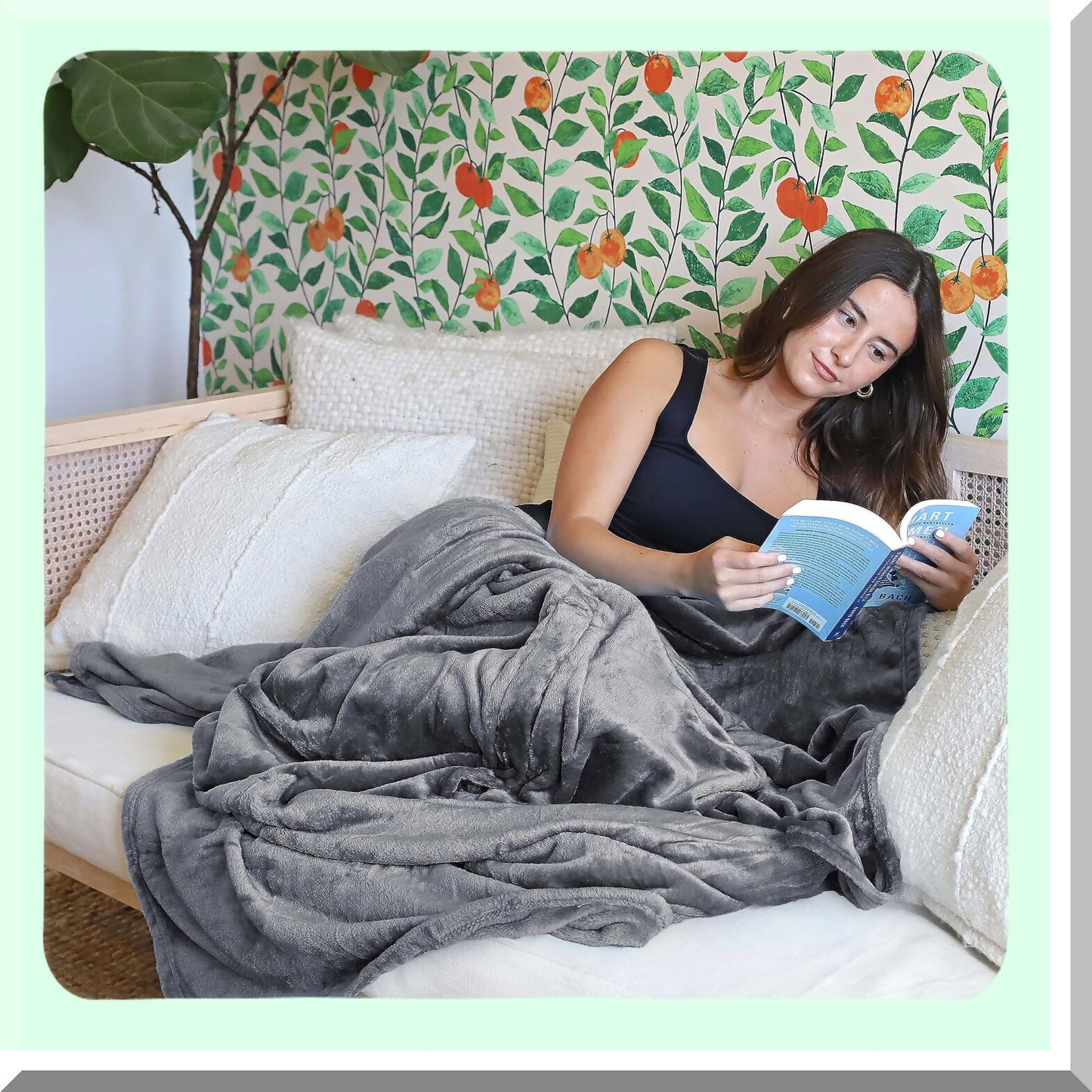 UltraCozy Fleece Poncho Blanket - Super Soft Plush Throw for Adults & Kids, Perfect for Indoors & Outdoors, 55''x 80'' Grey