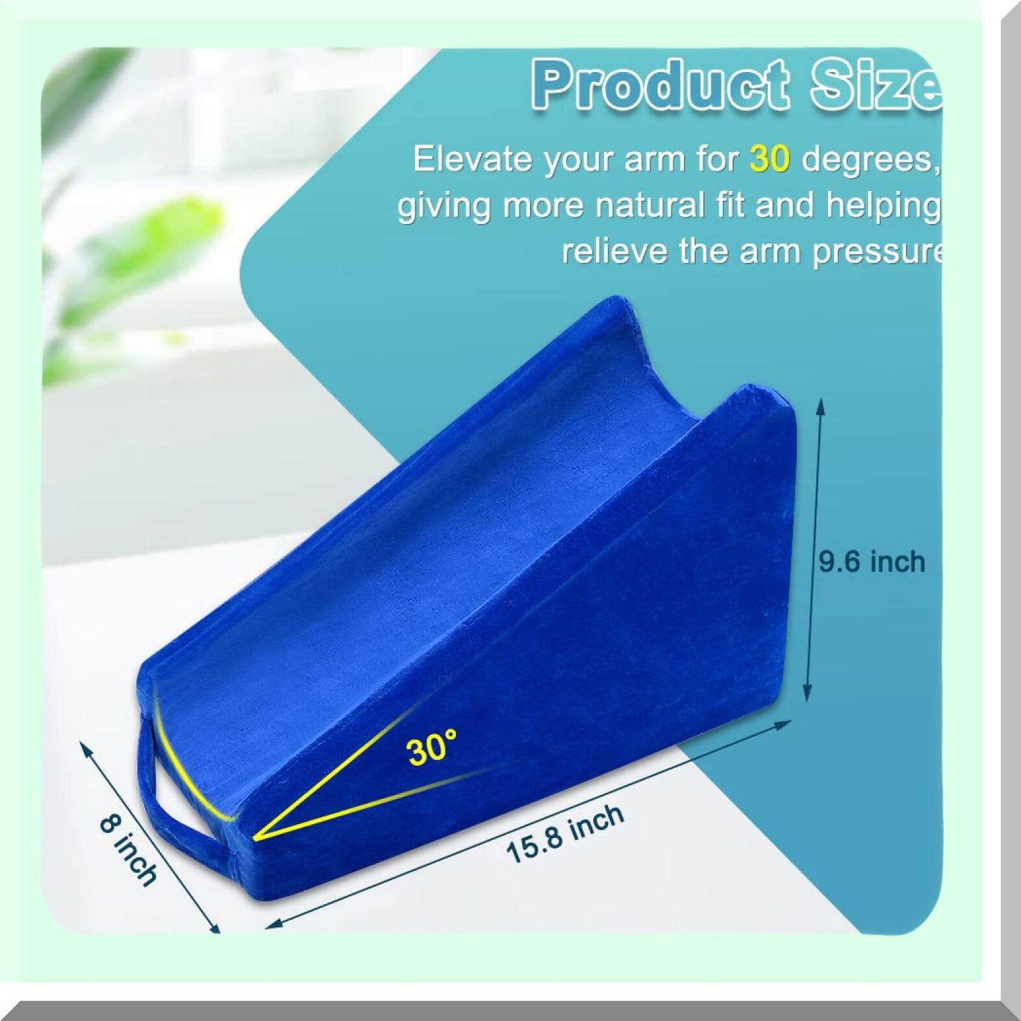 ElevateEase Arm Support Pillow - Medical Grade Wedge for Post-Surgery Recovery, Sleeping, Elbow Therapy, Hand Elevation, and Wrist Rehabilitation.