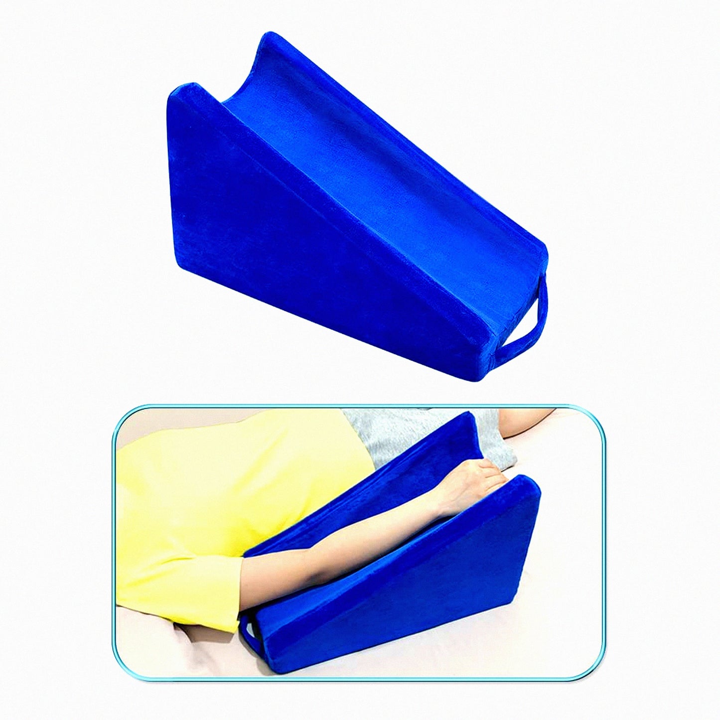 ElevateEase Arm Support Pillow - Medical Grade Wedge for Post-Surgery Recovery, Sleeping, Elbow Therapy, Hand Elevation, and Wrist Rehabilitation.