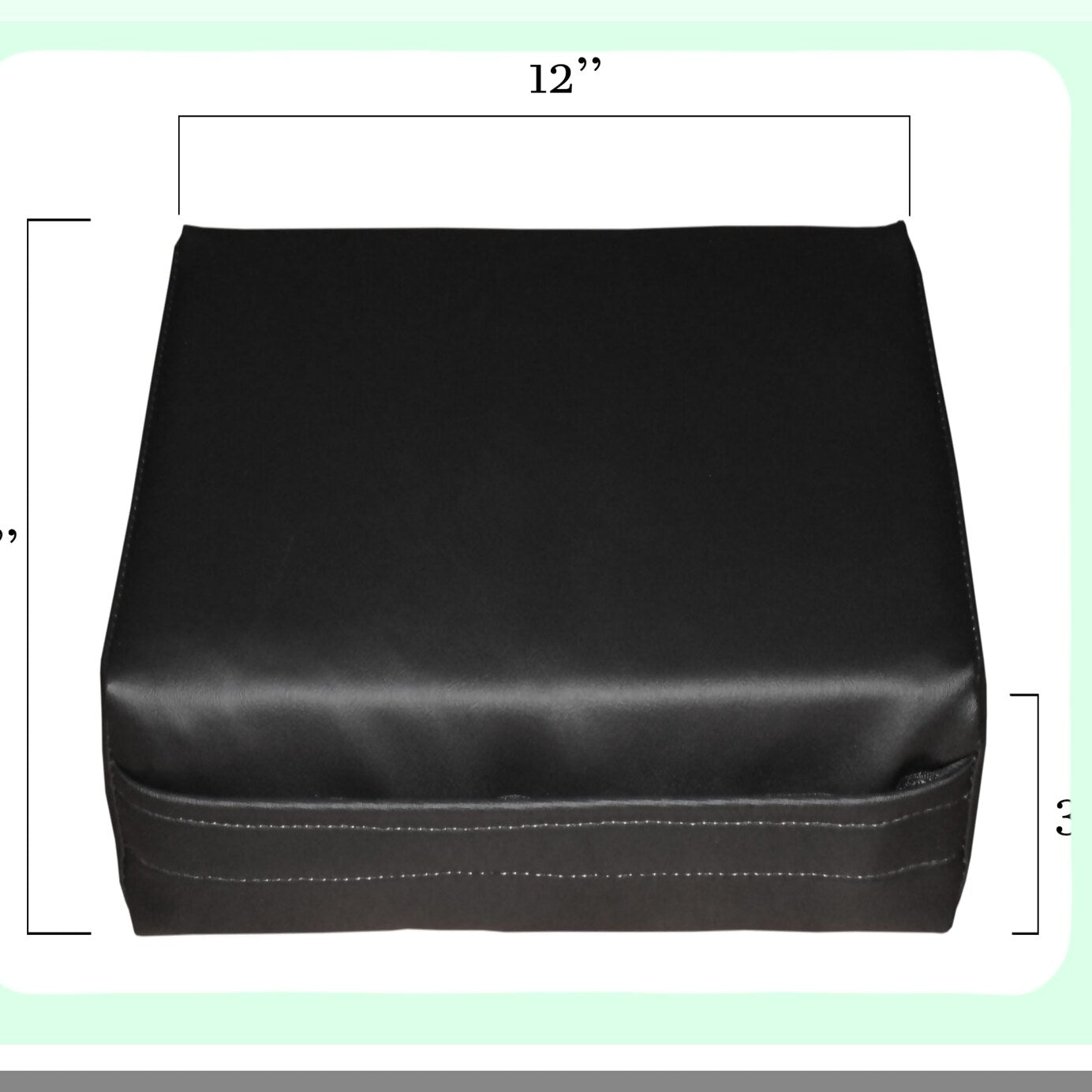 OrthoAlign 12x12x3 - Premium Body Positioning Black Square Bolster - Supportive Cushion for Proper Alignment and Comfort - Ideal for Yoga and Physical Therapy