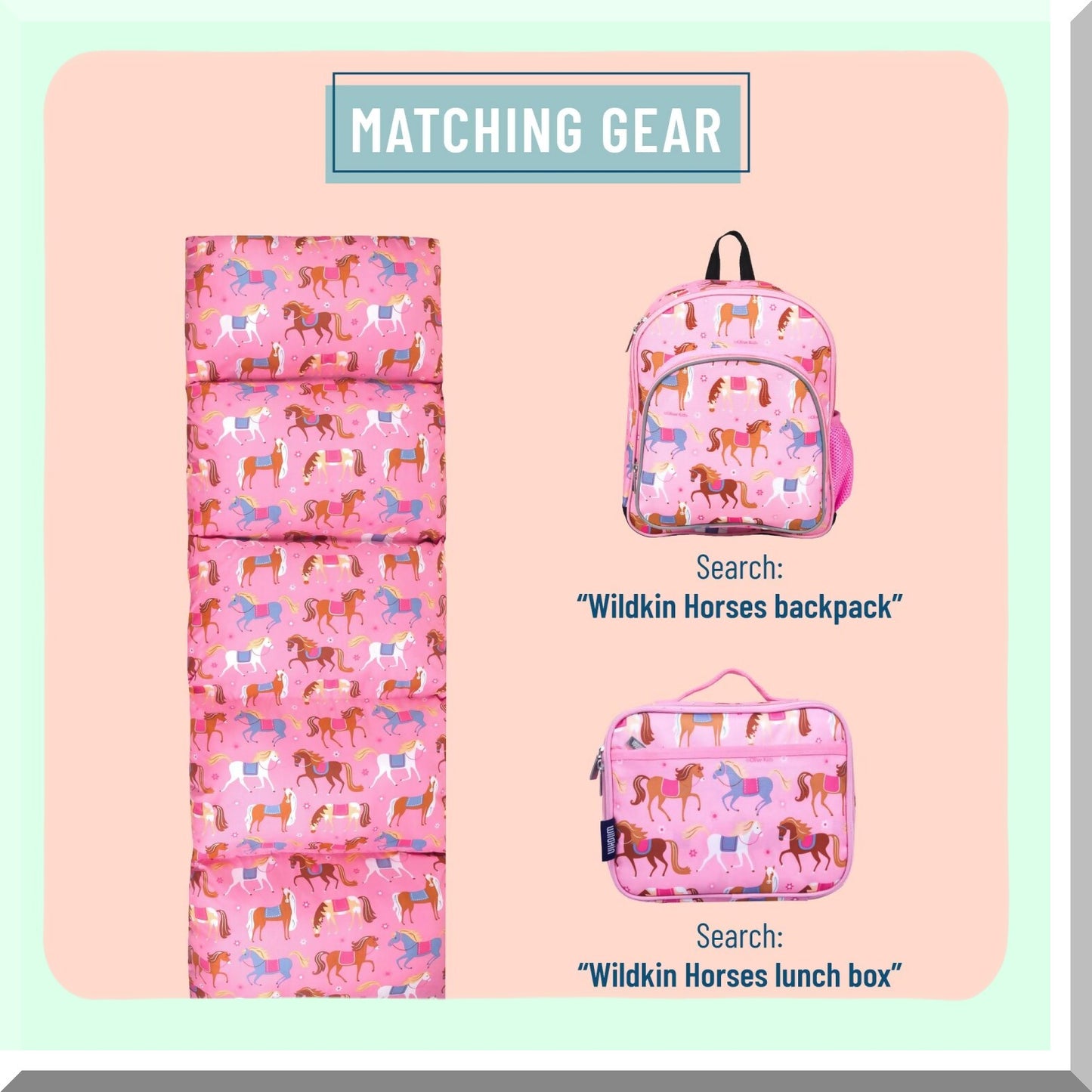 TravelBuddy Kids Pillow Lounger - Microfiber Floor Lounger for Boys and Girls, Sleepover Essential with Horse Design, Standard Size Pillows Not Included