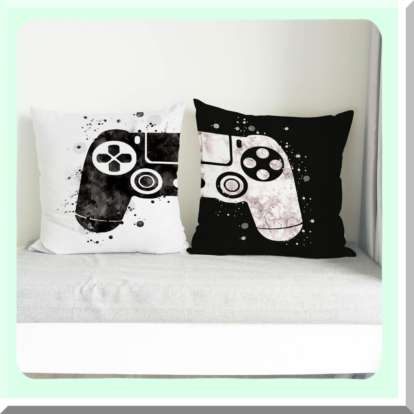 Ultimate Gamer Room Pillow Covers - Set of 2 | Gaming Decor for Boys | Gamer Gifts | 18x18 Gamer Pillow Covers | Throw Pillow Covers for Boys Room