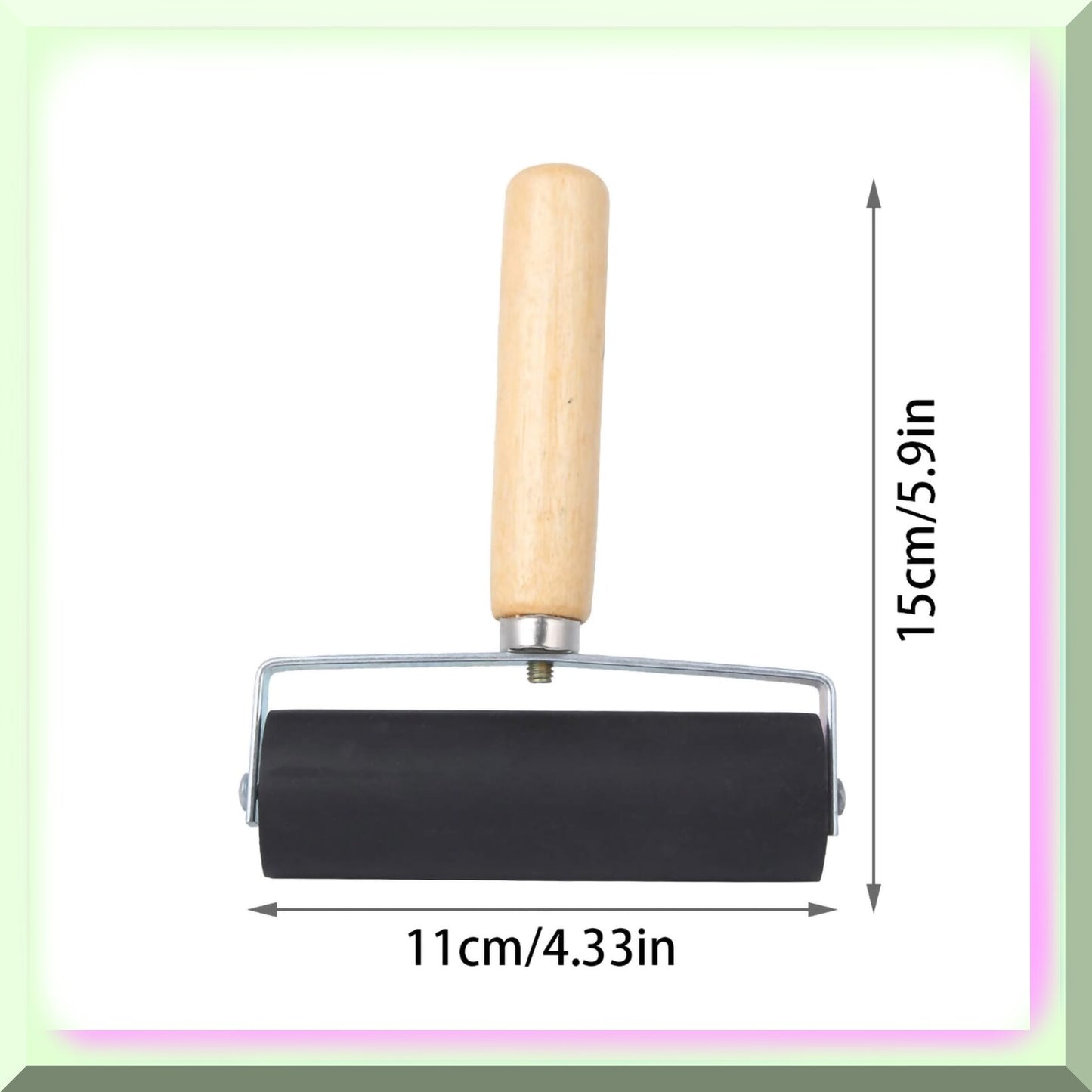 FlexiPrint Pro Detachable Rubber Brayer Roller for Ink and Printmaking