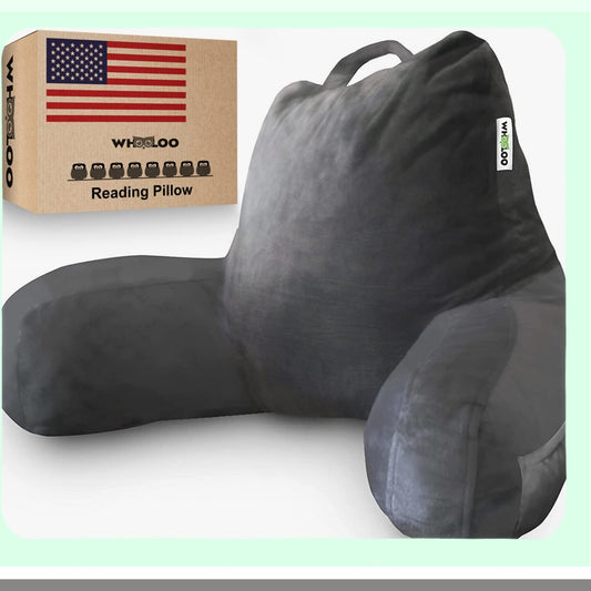 ComfortMax Backrest Support Pillow - USA Made Memory Foam Reading Pillow for Adults with Washable Cover - Ideal for Watching TV, Bedrest, Gerd, Heartburn, and Snoring Relief