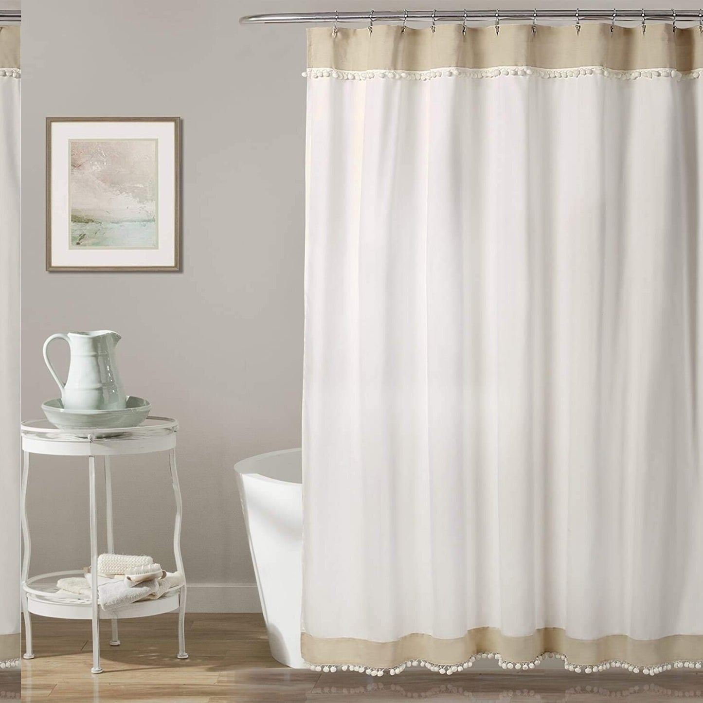 Adelyn Pom Shower Curtain 72" x 72"