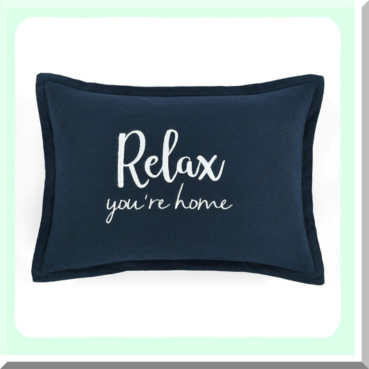 Navy Bliss Rectangle Pillow Cover - 20x13 Decorative Throw Pillow for Bed, Couch, Chair - Relaxing Home Decor Accent - Soft & Stylish Comfort