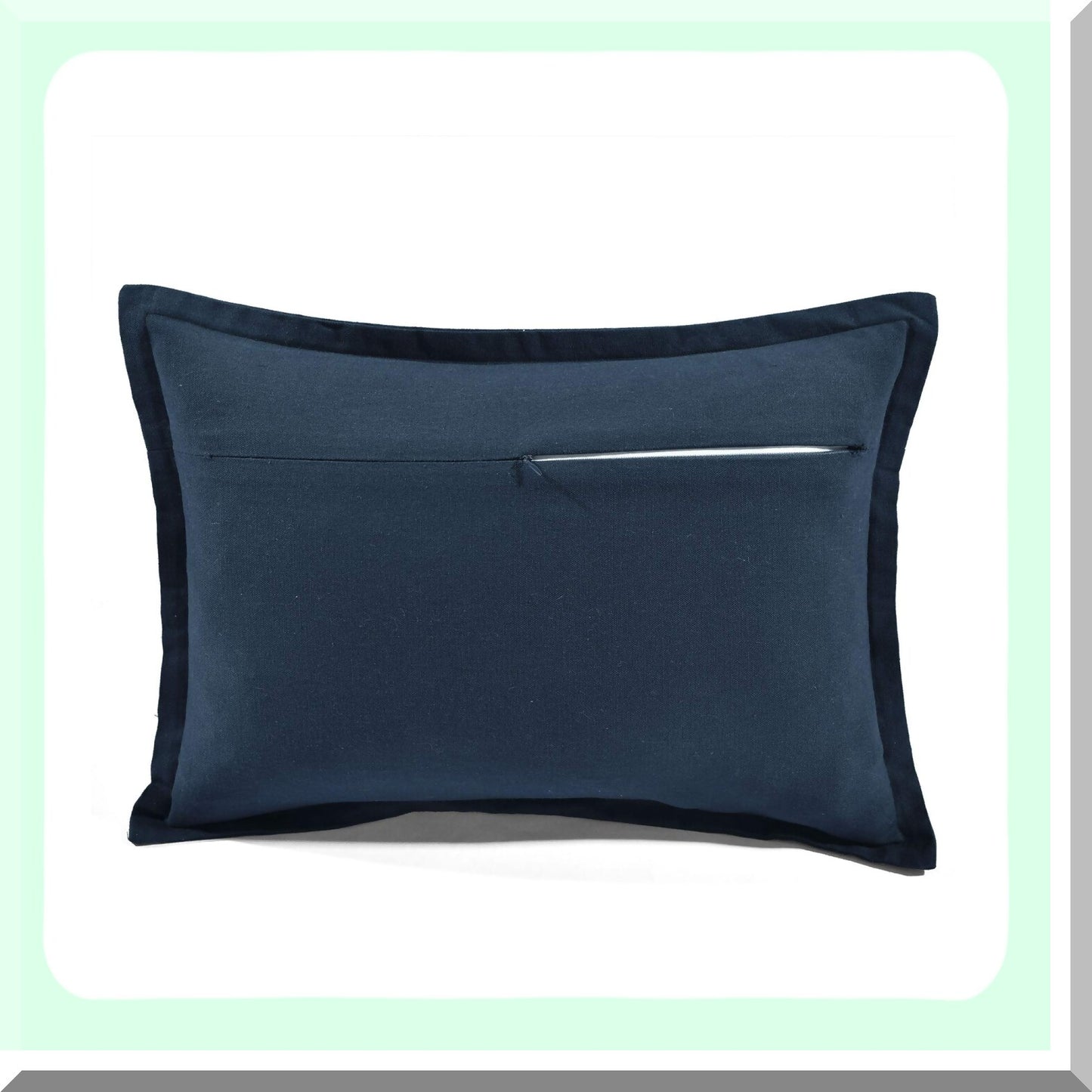 Navy Bliss Rectangle Pillow Cover - 20x13 Decorative Throw Pillow for Bed, Couch, Chair - Relaxing Home Decor Accent - Soft & Stylish Comfort