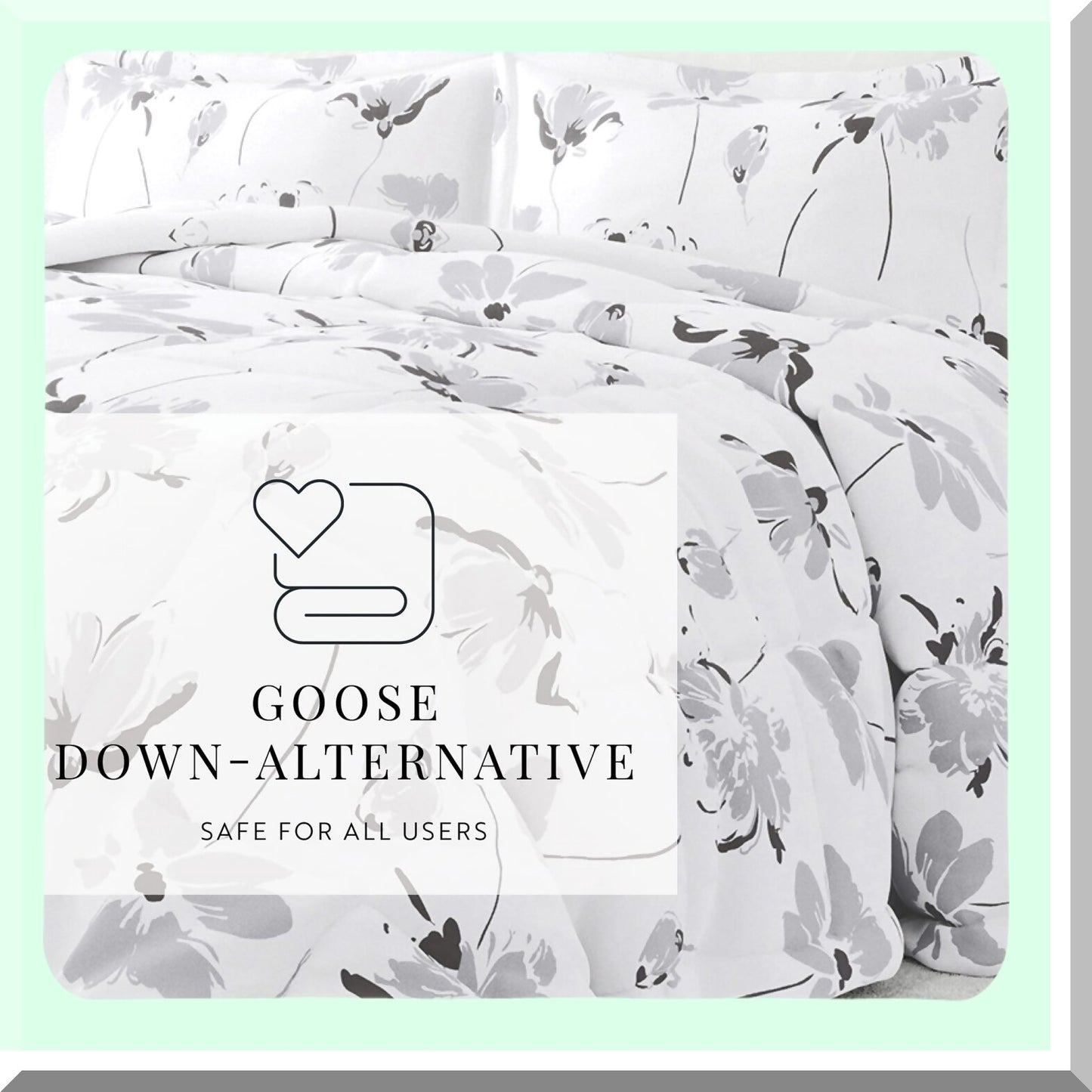 LuxurySoft Comforter Set - 3 Piece Down Alternative Bedding Bundle with 2 Pillow Shams - Lightweight & Cozy Bed Set for Ultimate Comfort & Style