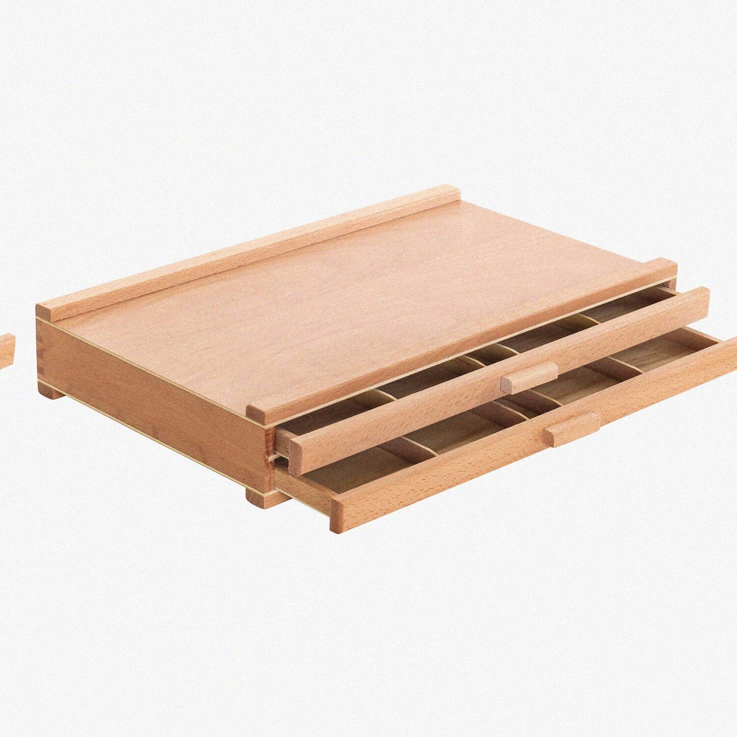 2-Drawer Wooden Art Supply Storage Box