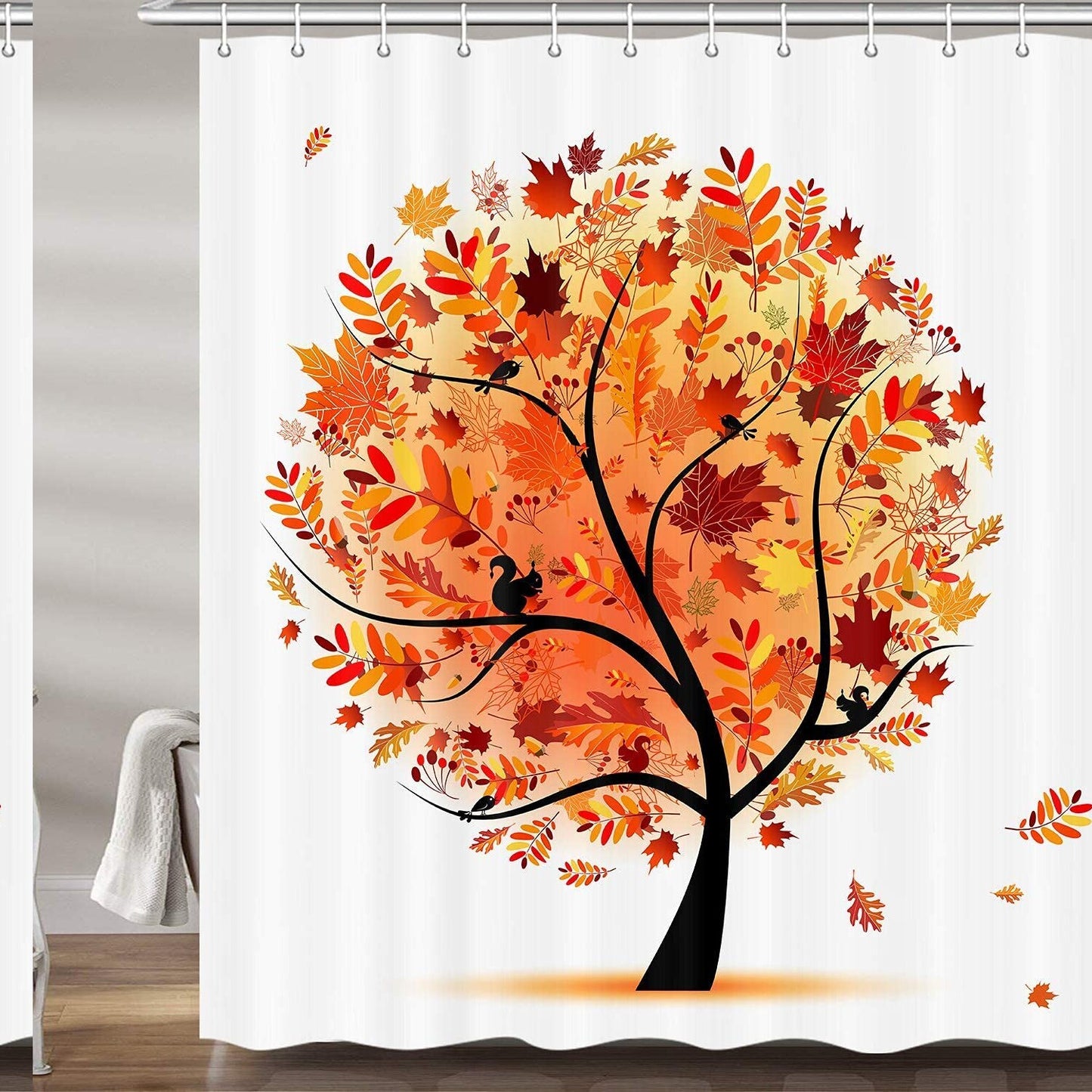 Fall Decor Shower Curtain for Bathroom 72x72 Inches