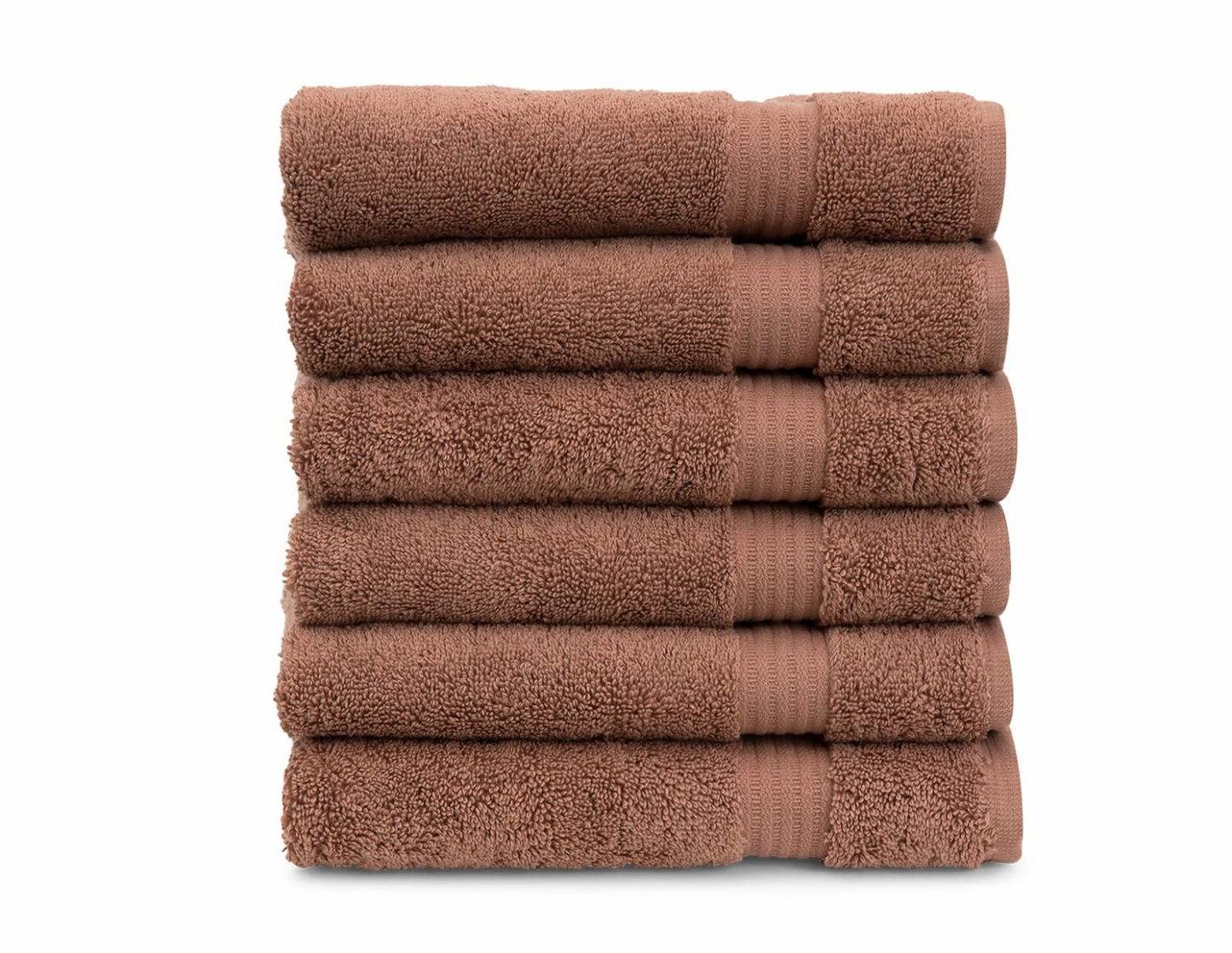 Blossom Collection Soft Towels 6 Hand Towels Mocha