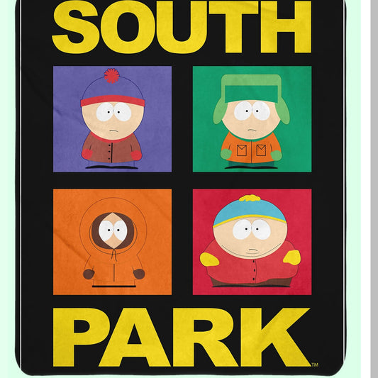 South Park Character Color Frames Throw Blanket