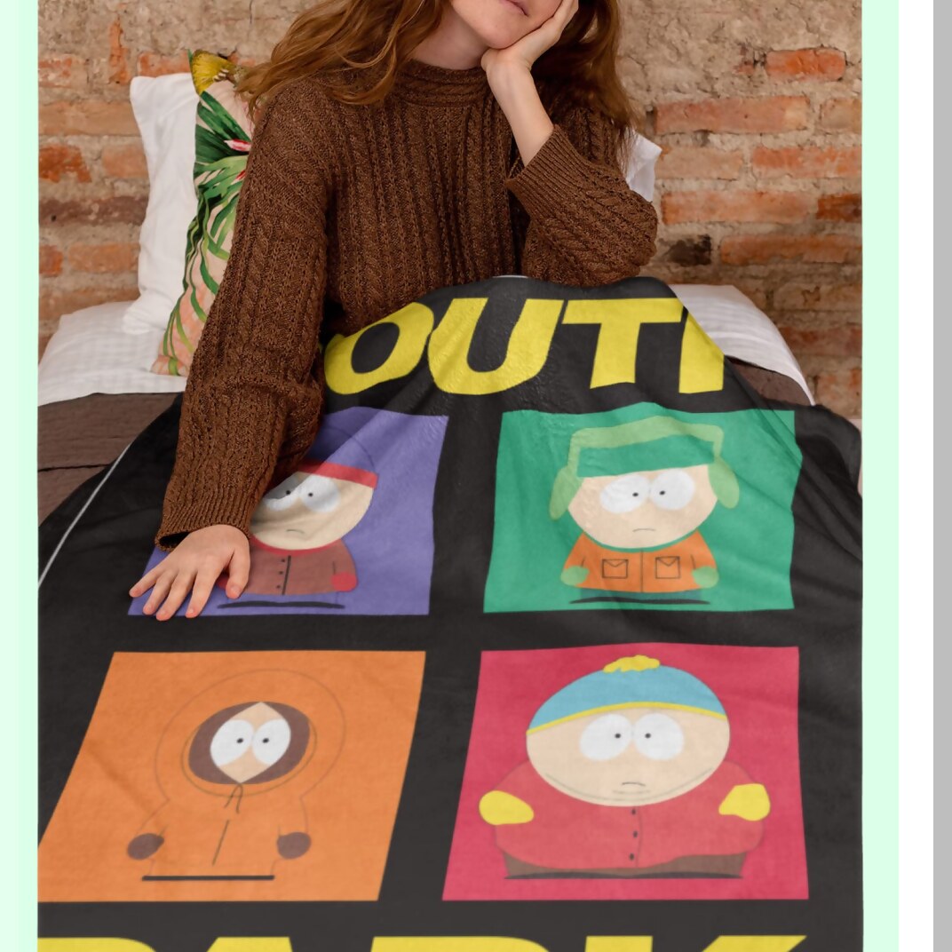 South Park Character Color Frames Throw Blanket