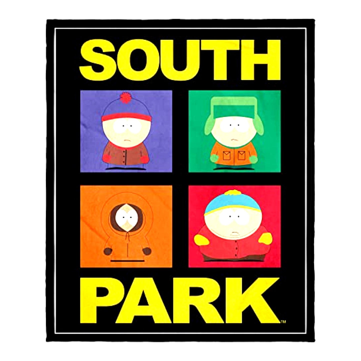 South Park Character Color Frames Throw Blanket