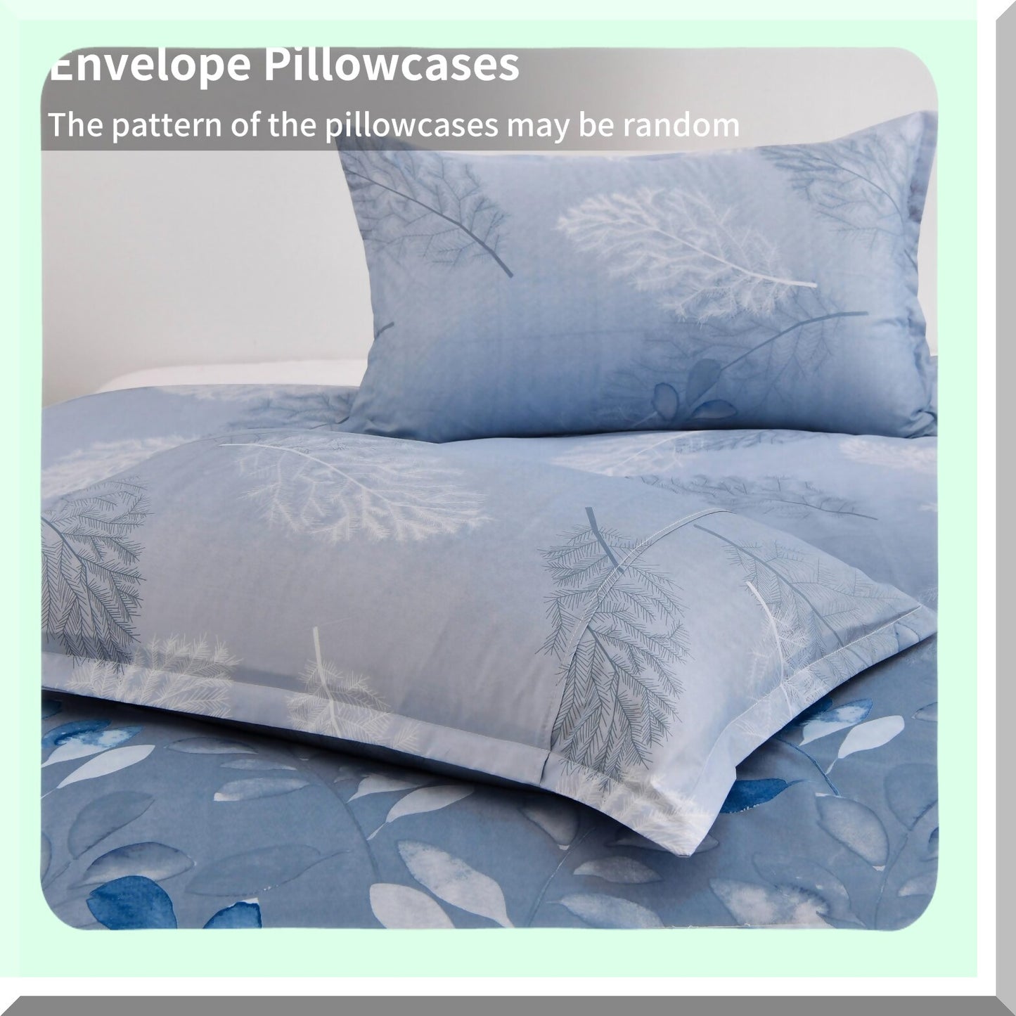 Navy Botanical Bliss Comforter Set - Queen Size 3-Piece Reversible Floral Bedding Set - Soft Microfiber All Season Comforter - 90"x90"