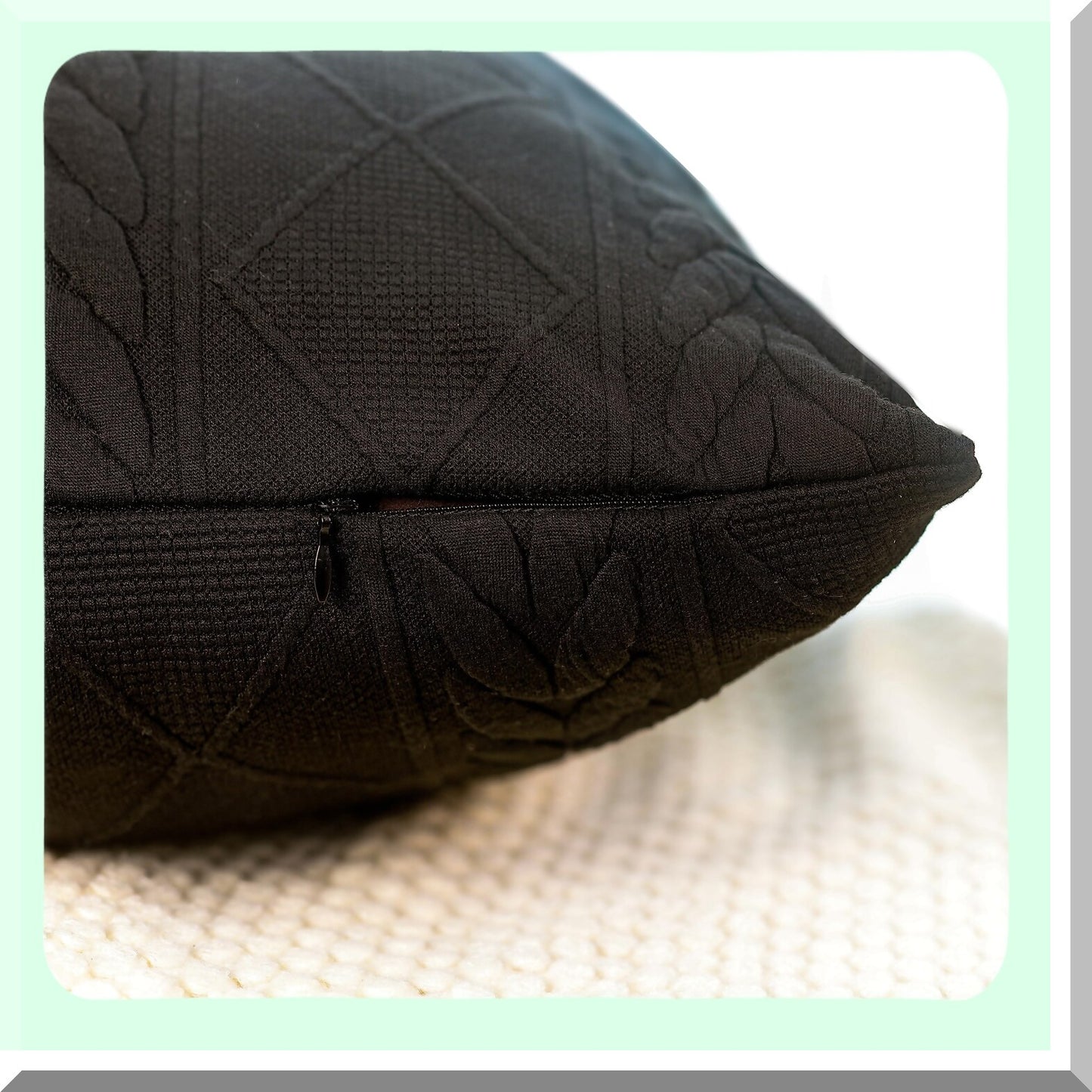 Embossed Artistic 3D Throw Pillow Covers - Set of 2 | Modern Decorative Cushion Cases for Living Room Couch Bed Sofa | Super Soft Stretchy Square Pillow Covers 18x18 Inch