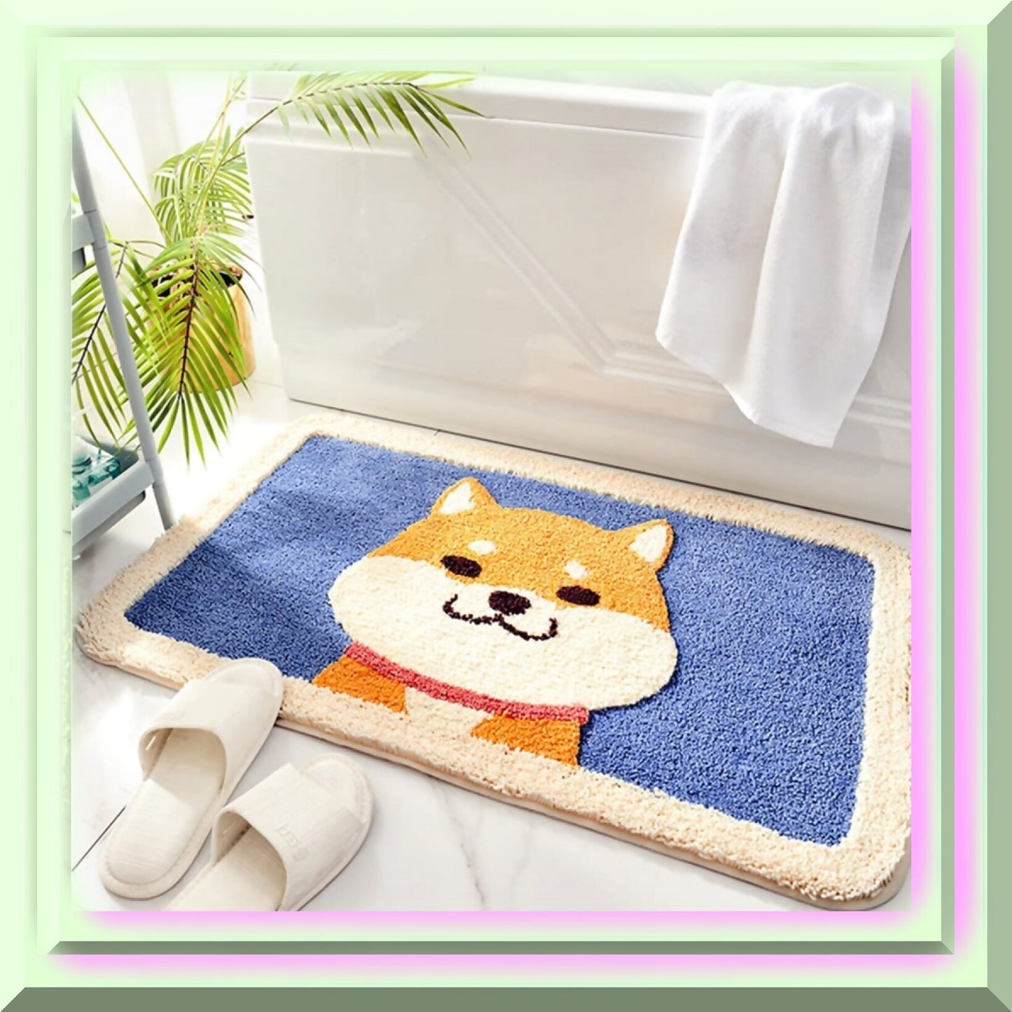 Shaggy Bathroom Rug 19.68"x31.49"