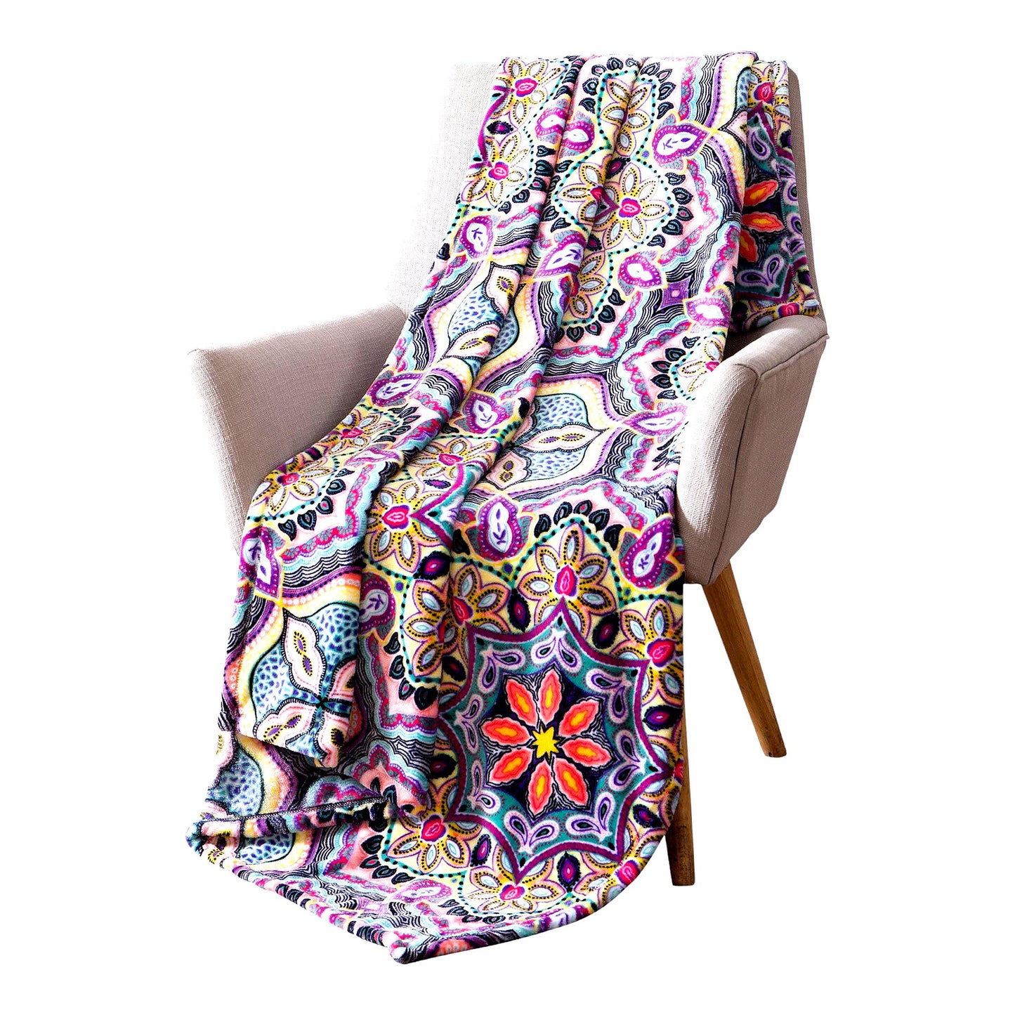 VelvetSoft Fleece Throw: Luxurious Plush Blanket for Bed or Couch, 50 x 70 inches