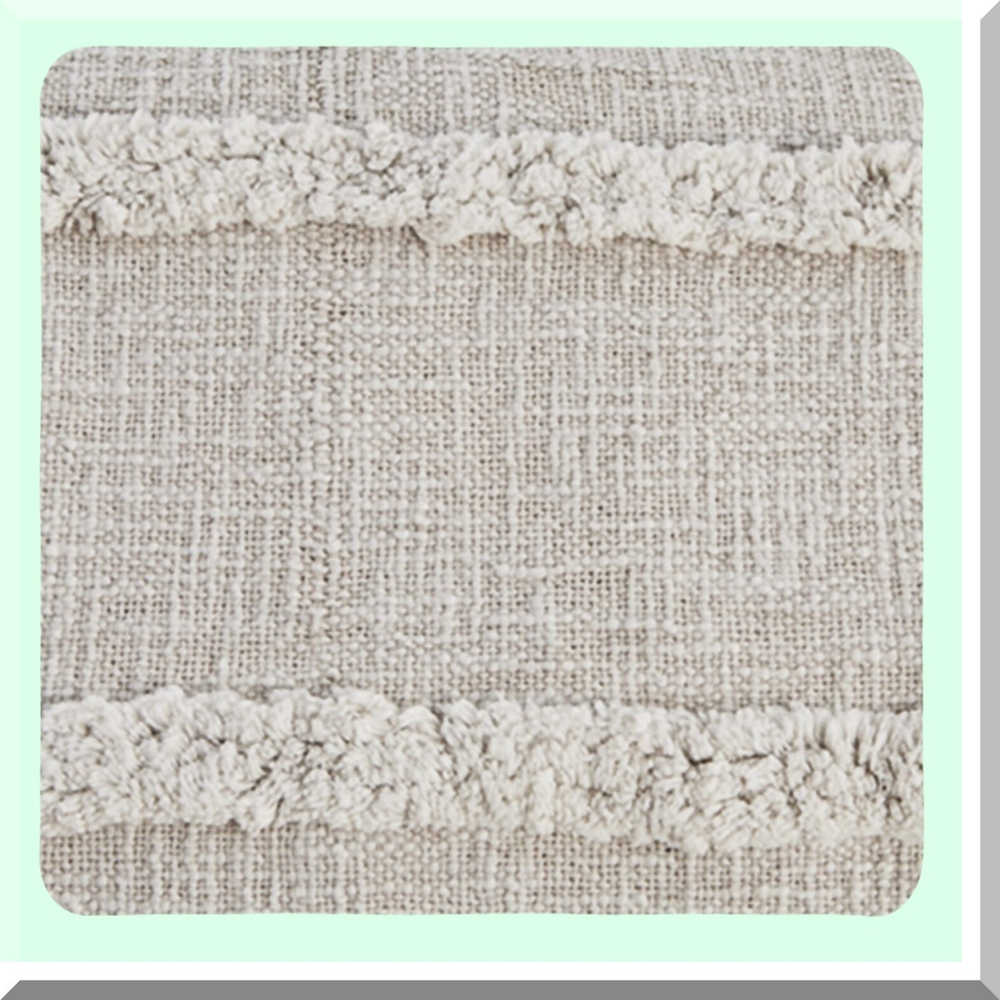 CozyStripe Cotton Slub Throw Blanket - 50x60 Inch, Gray