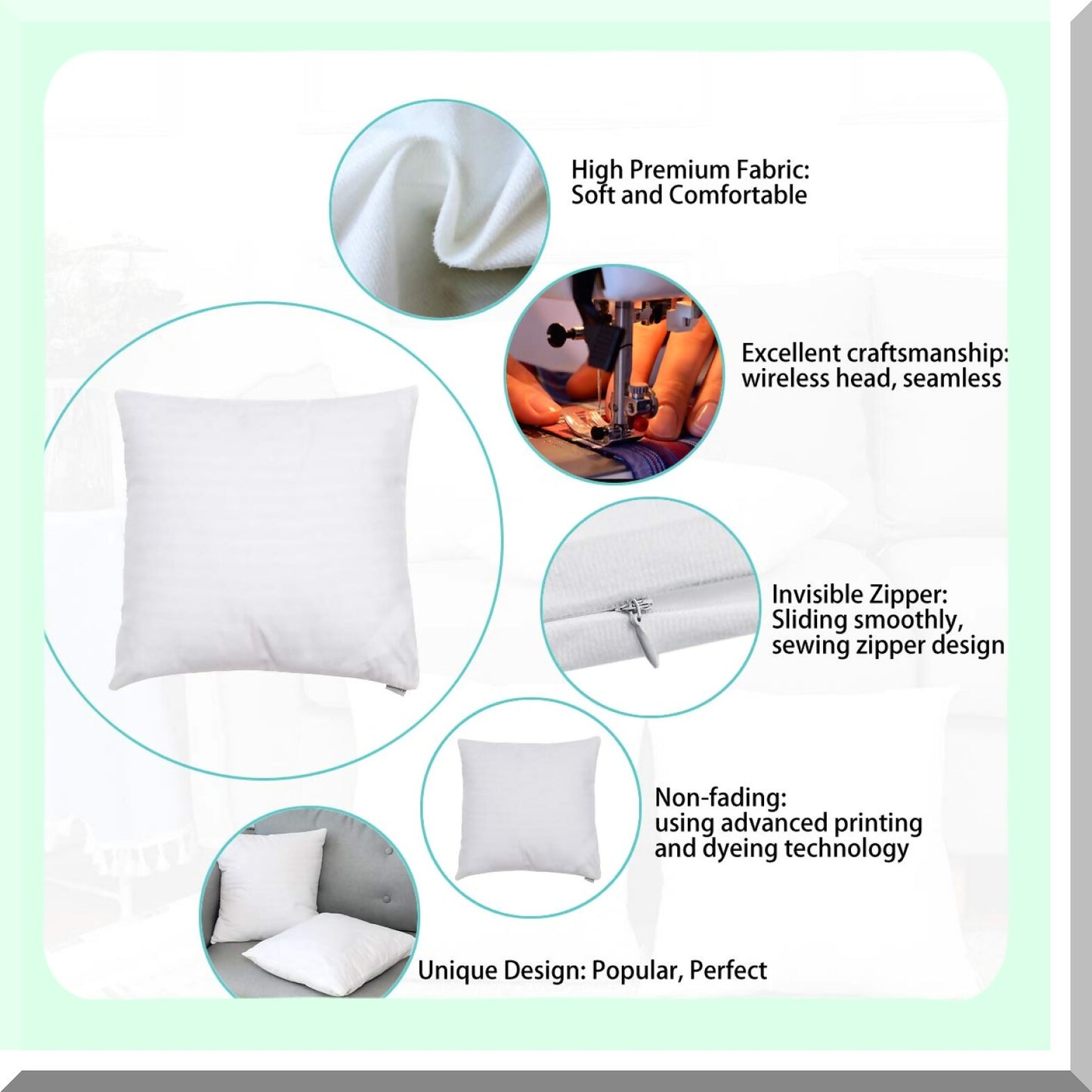 Bubble Burst Decorative Pillow Cover - Colorful Circle Design - Modern Tan Circles - Home Decor Square 18x18 Inch Pillowcase - Vibrant Bubbles Pattern