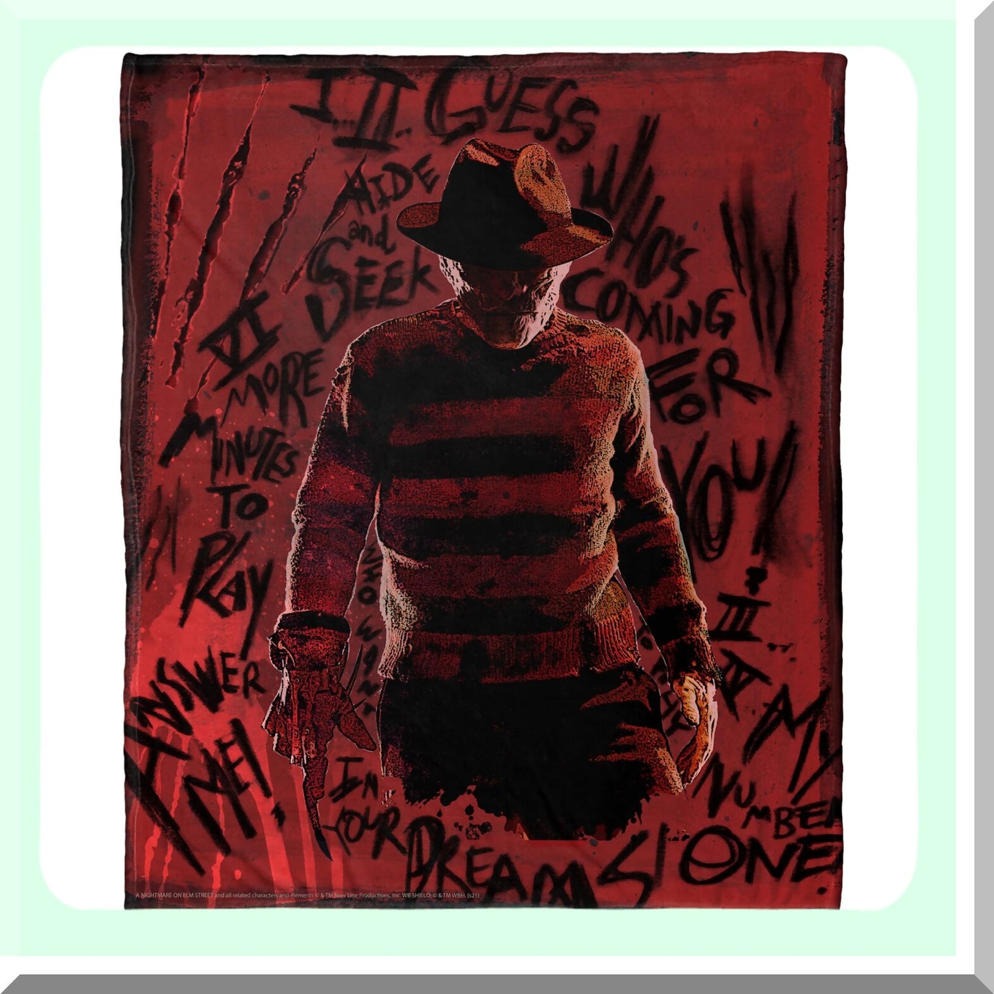Freddy's Claw Cozy Silk Touch Throw Blanket - 50" x 60" Nightmare on Elm Street Edition