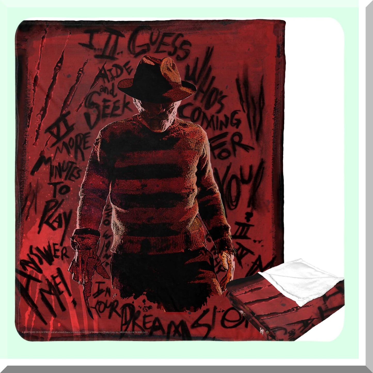 Freddy's Claw Cozy Silk Touch Throw Blanket - 50" x 60" Nightmare on Elm Street Edition