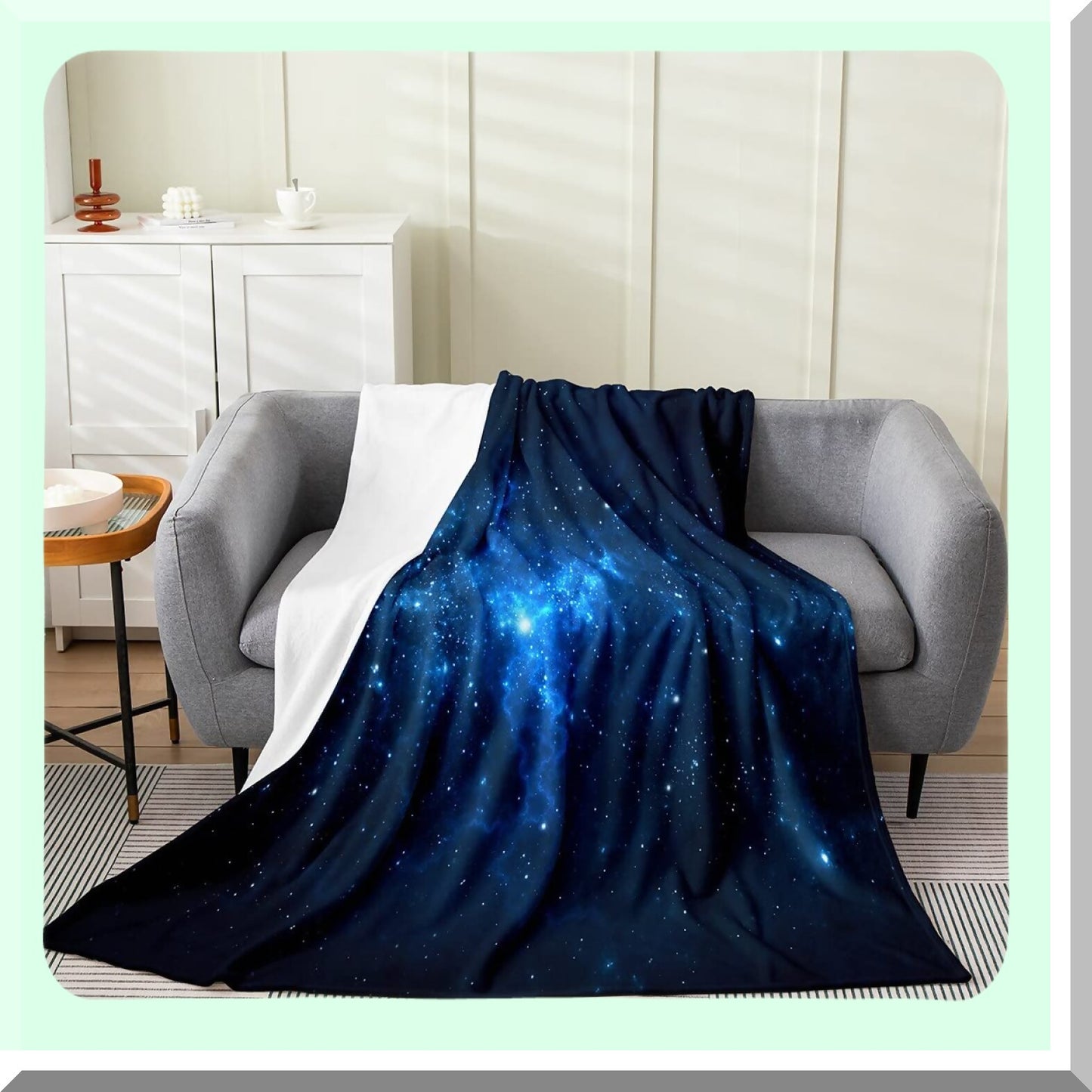 Starry Sky Galaxy Fleece Blanket - Lightweight, Warm, All-Season Soft Flannel Throw for Bed, Couch, Dorm Decor - Mystic Universe Nebula Design