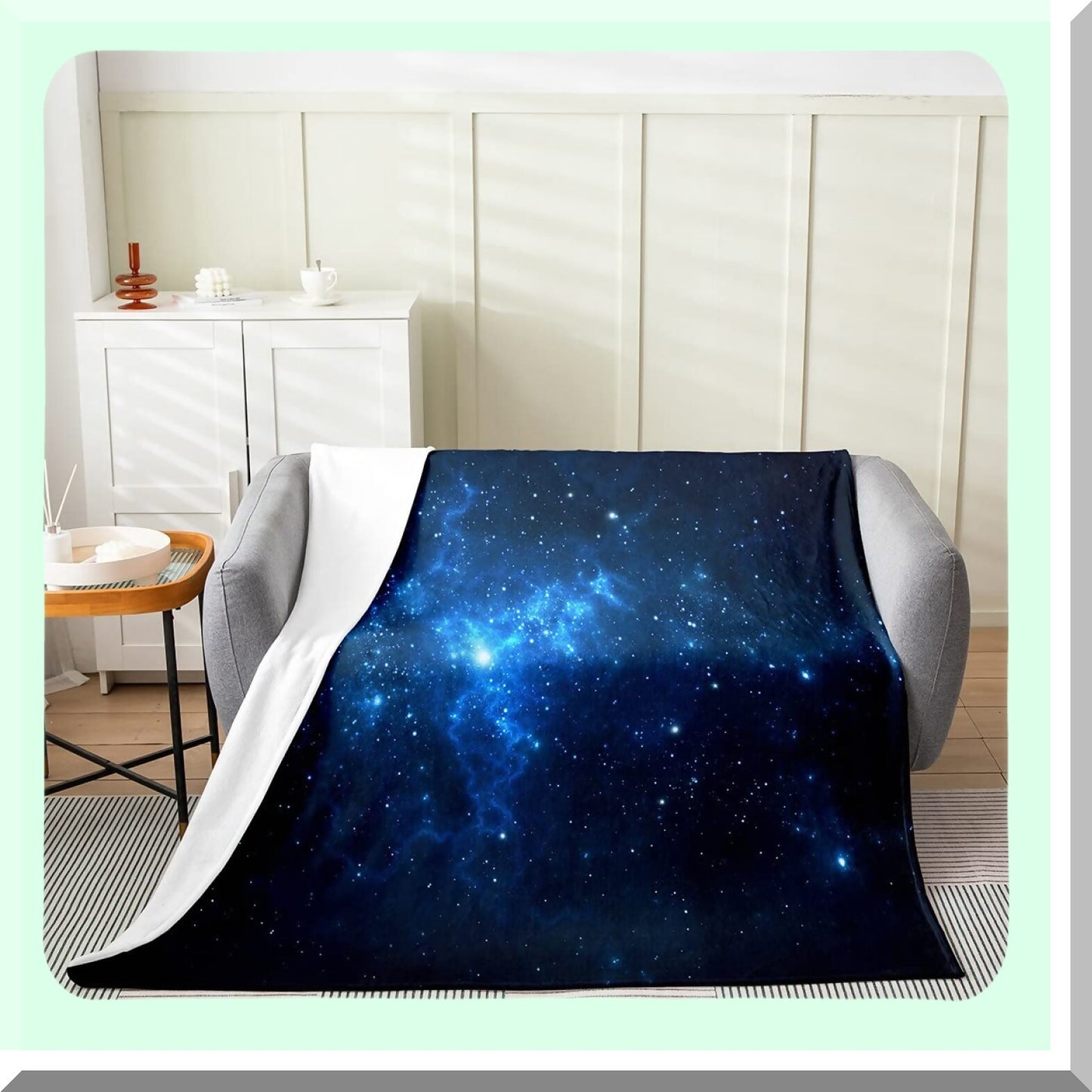 Starry Sky Galaxy Fleece Blanket - Lightweight, Warm, All-Season Soft Flannel Throw for Bed, Couch, Dorm Decor - Mystic Universe Nebula Design
