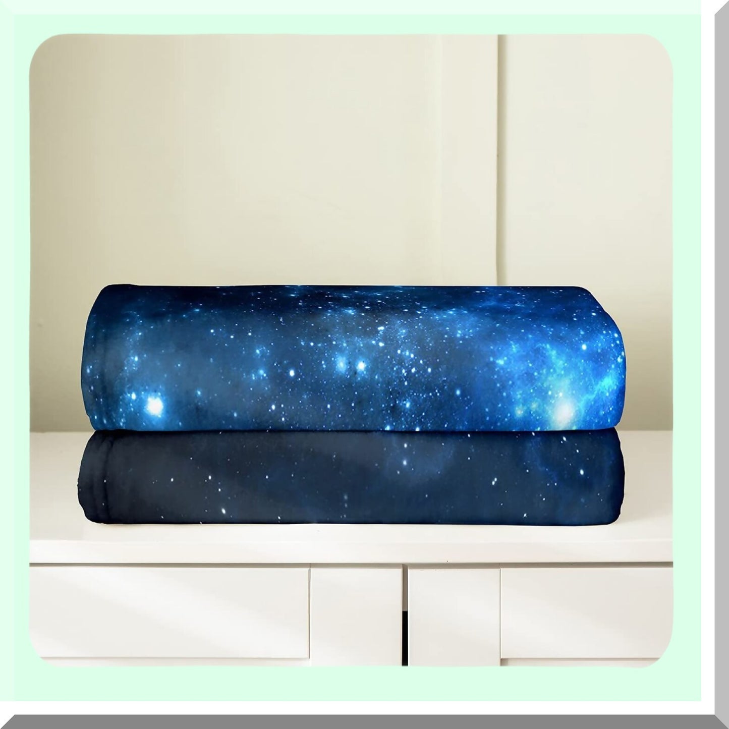 Starry Sky Galaxy Fleece Blanket - Lightweight, Warm, All-Season Soft Flannel Throw for Bed, Couch, Dorm Decor - Mystic Universe Nebula Design