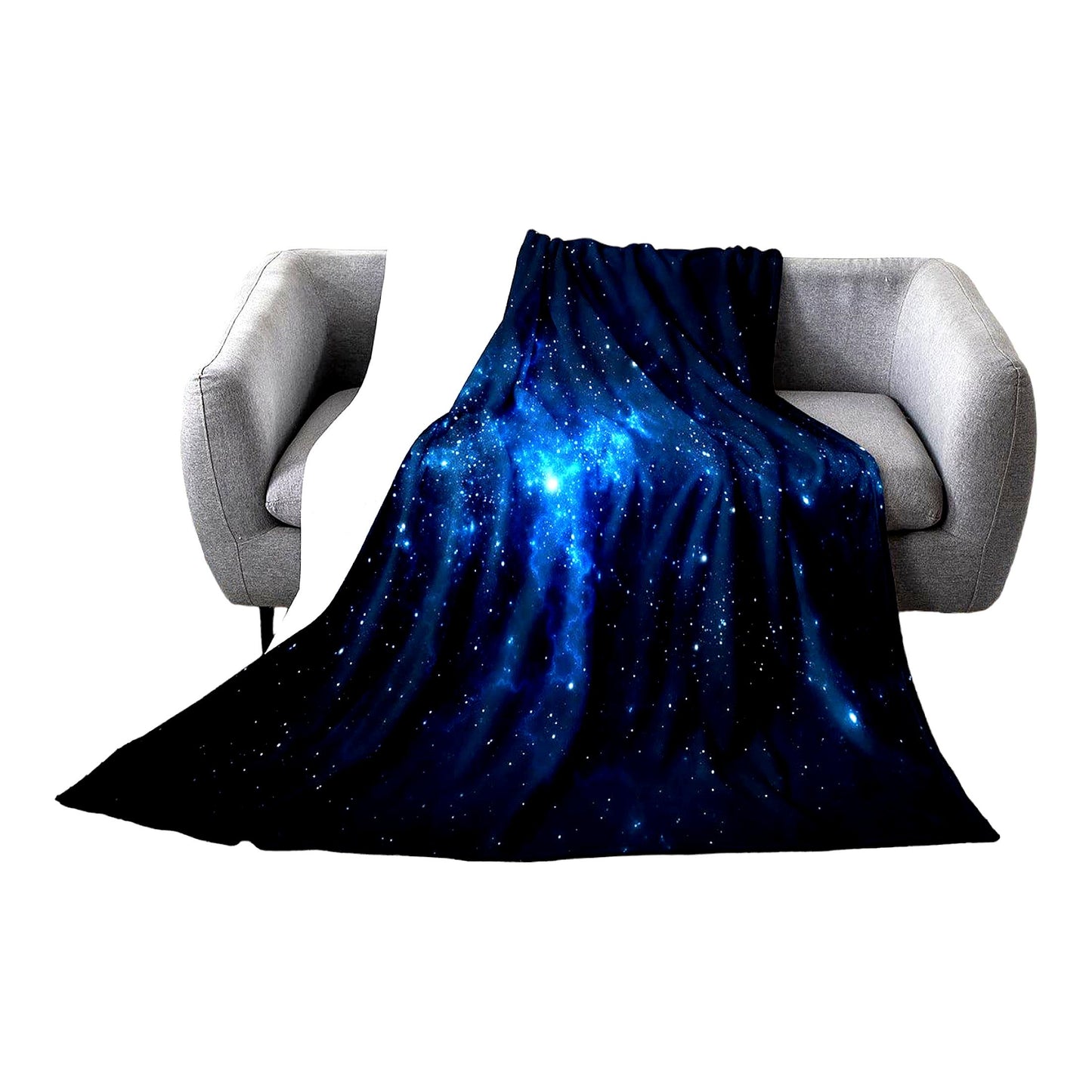 Starry Sky Galaxy Fleece Blanket - Lightweight, Warm, All-Season Soft Flannel Throw for Bed, Couch, Dorm Decor - Mystic Universe Nebula Design