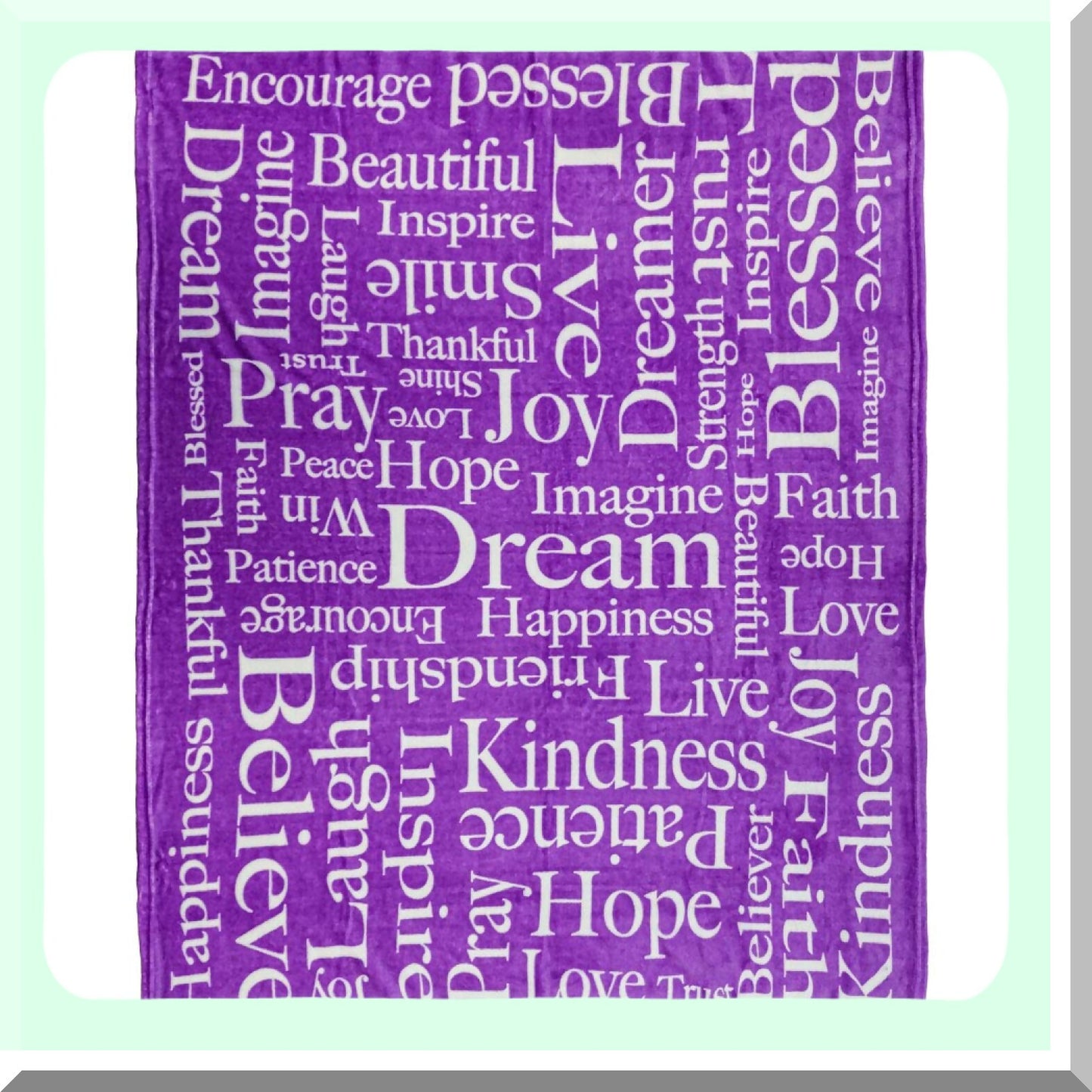 CozyCuddle Super Plush Blanket - 50x60 Soft Throw for Inspiring Messages & Ultimate Comfort