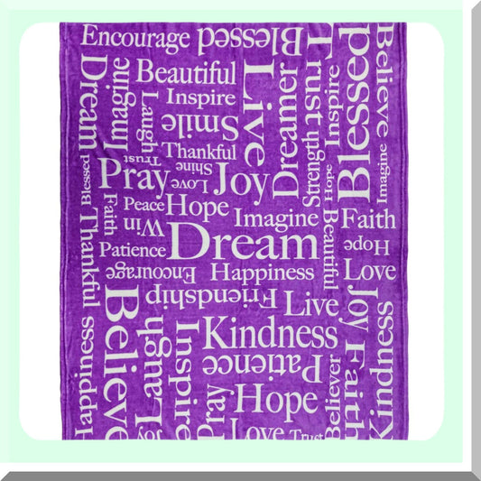 CozyCuddle Super Plush Blanket - 50x60 Soft Throw for Inspiring Messages & Ultimate Comfort