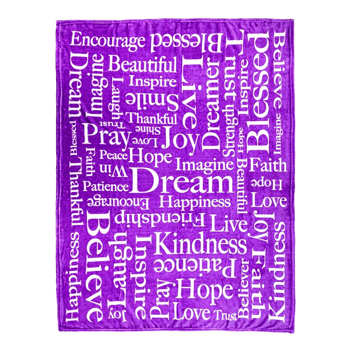 CozyCuddle Super Plush Blanket - 50x60 Soft Throw for Inspiring Messages & Ultimate Comfort