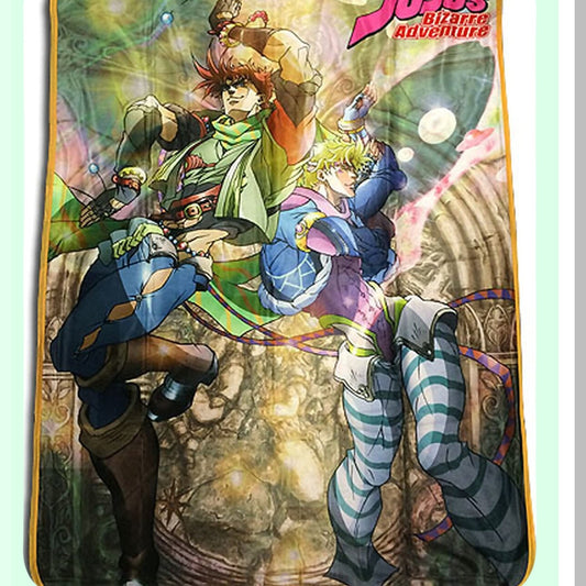 Epic Anime Adventure: JoJo's Bizarre Group Throw Blanket