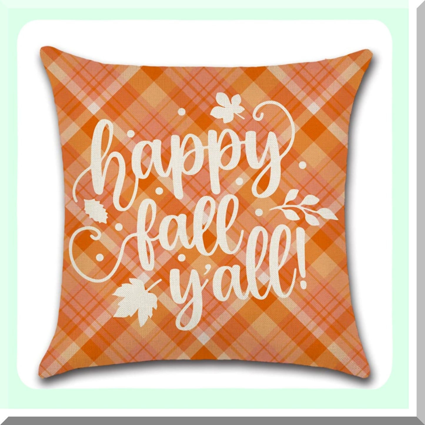 Autumn Harvest Pillow Set - Maple Leaf Pumpkin Decorative Throw Pillows - Farmhouse Thanksgiving Cushion Covers - Fall Home Decor 18x18 Set of 4