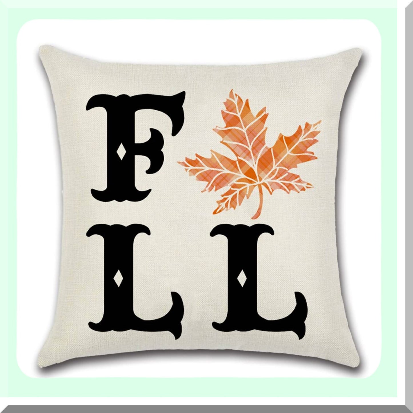 Autumn Harvest Pillow Set - Maple Leaf Pumpkin Decorative Throw Pillows - Farmhouse Thanksgiving Cushion Covers - Fall Home Decor 18x18 Set of 4