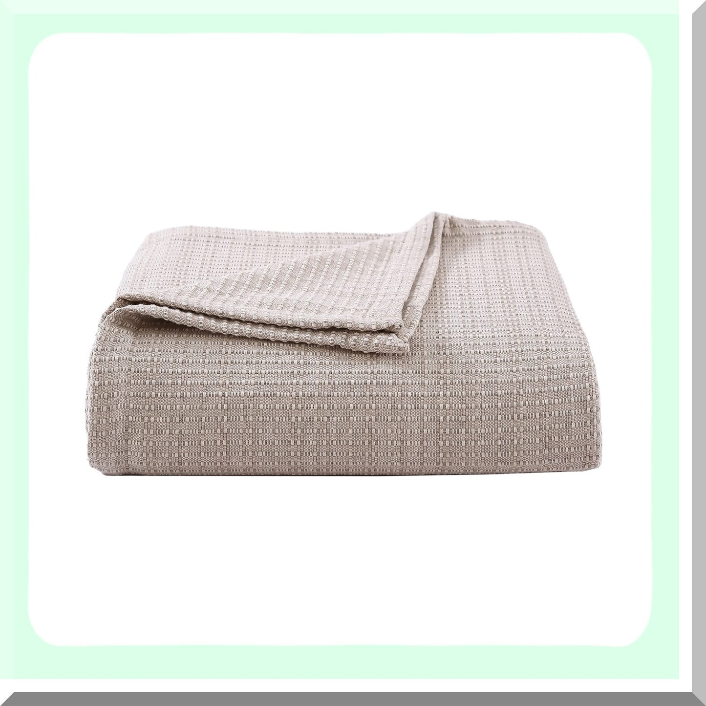 CozyCotton Queen Blanket - Soft, Medium Weight, All-Season Bamboo Woven Bedding, Natural Brown Home Decor