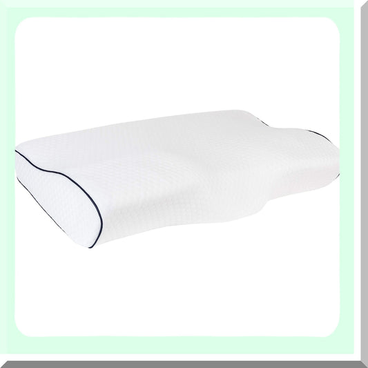 OrthoRelief Contour Cervical Pillow - Pain Relief Neck Support for Shoulder Pain - Orthopedic White Pillow - 1 Count