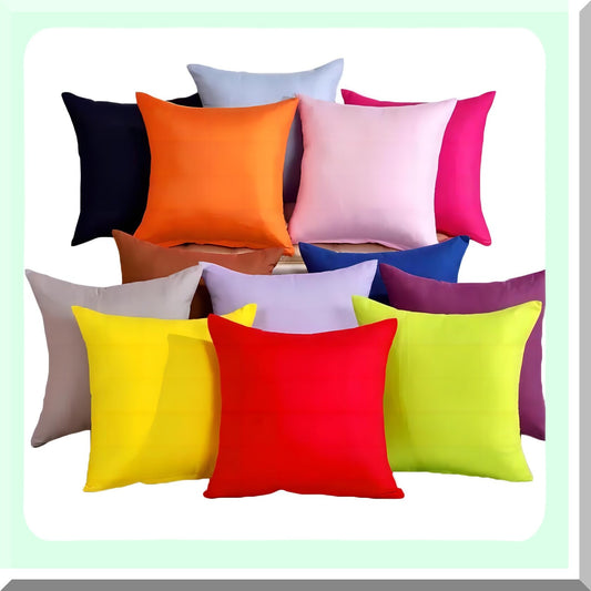 Rainbow Bright Colorful Throw Pillow - Wine Red Solid Color Couch Pillow Case for Sofa Bed Office Couch - 16x16 Inch (40x40CM)