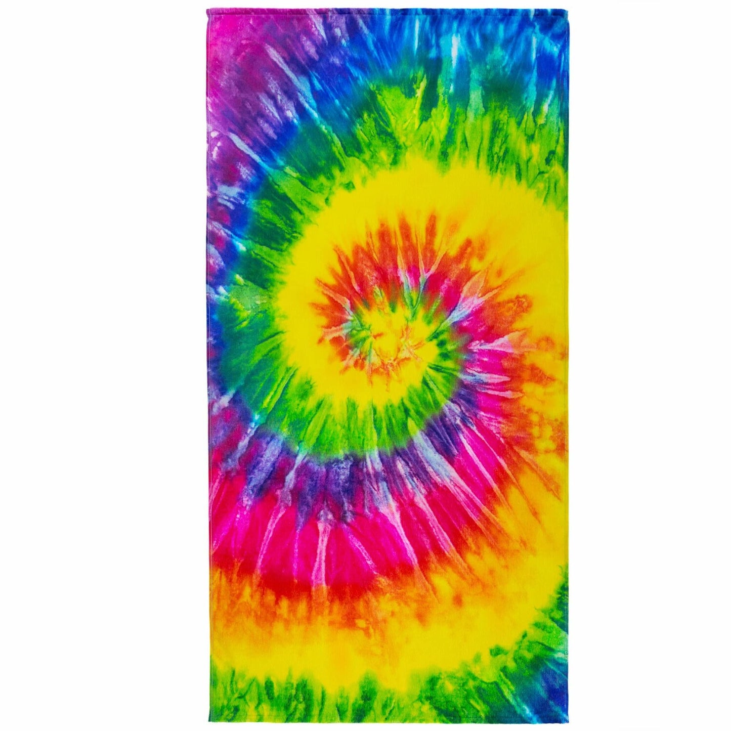 Tie Dye Beach Towel 30 x 60 inches 100% Cotton Rainbow