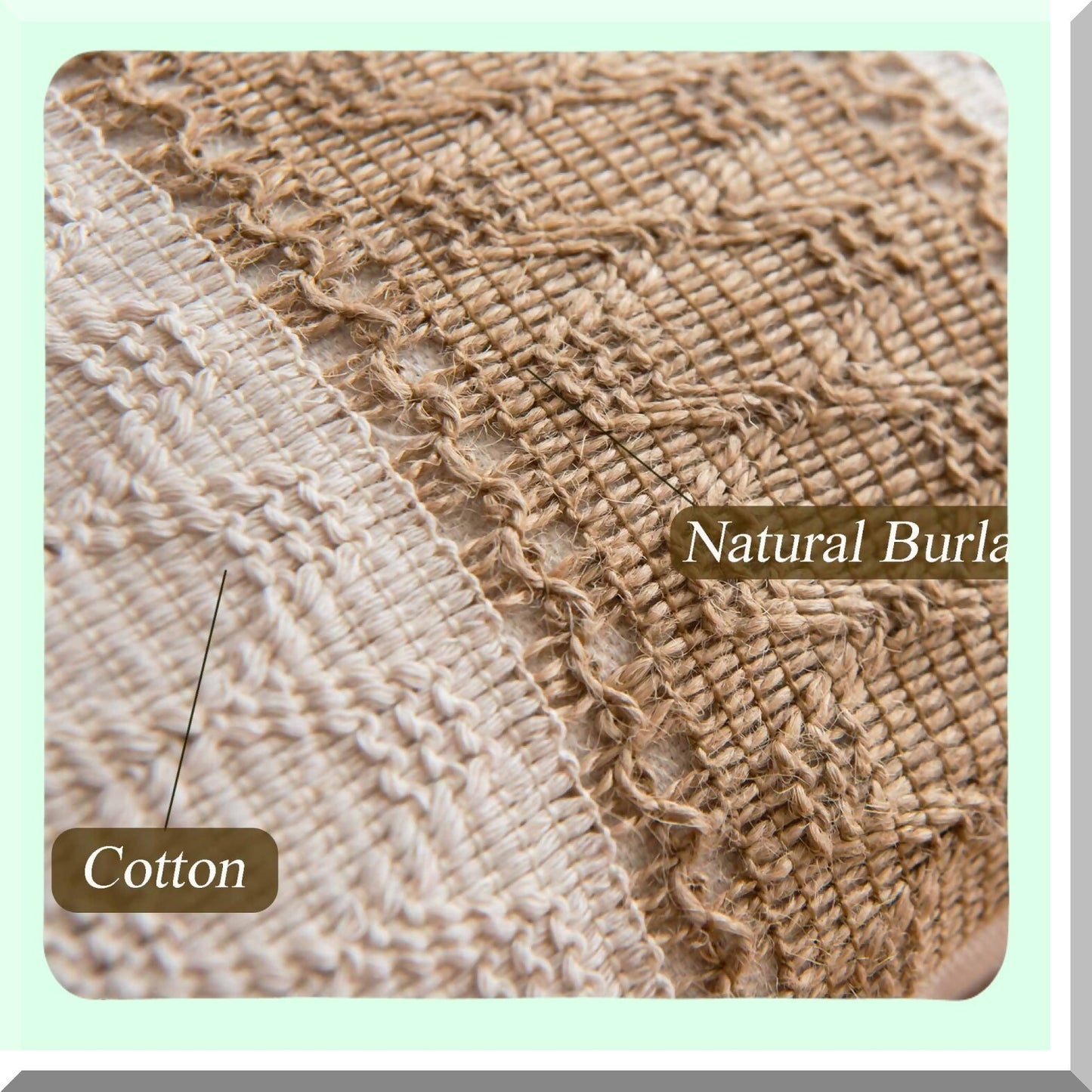 Boho Farmhouse Lumbar Stripe Pillow Cover - Neutral Beige 12x20 Inch Decorative Cushion for Couch Sofa with Tels - Living Room Accent Décor