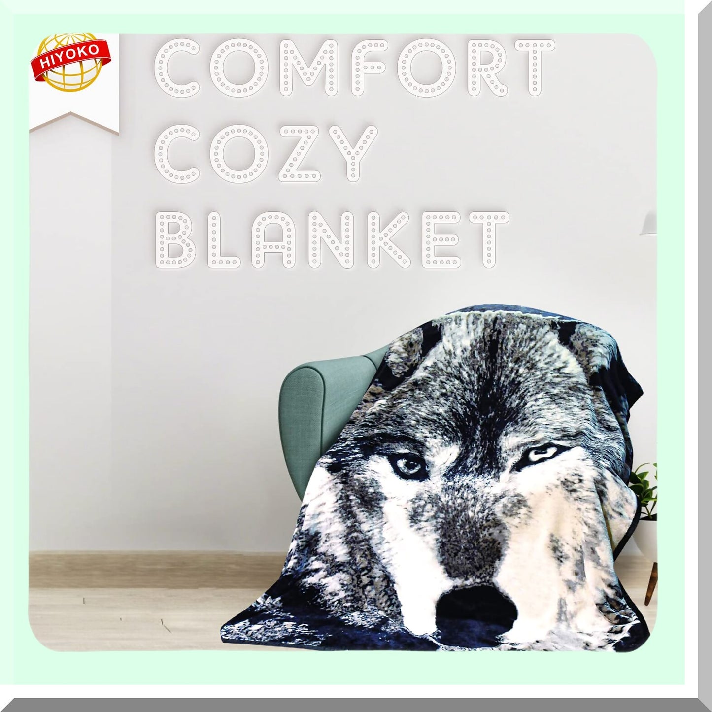 WildWolf Ultra Plush Queen Blanket - 75x90 Safari Mink Warmth